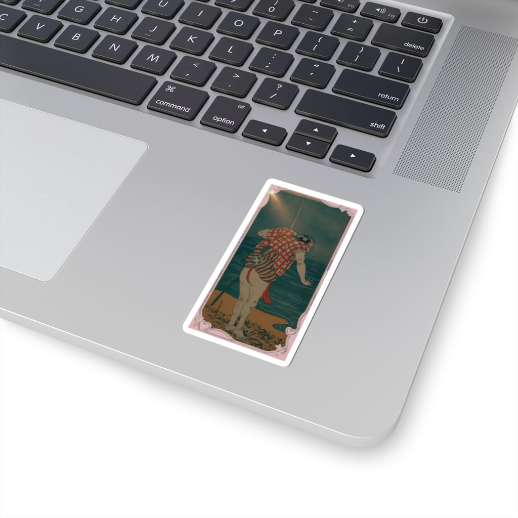 Cinematic — The Actor Otani Hiroemon Iii As Man Ready To Wade Into The Sea With A Drawn Swor — Kiss-Cut Sticker