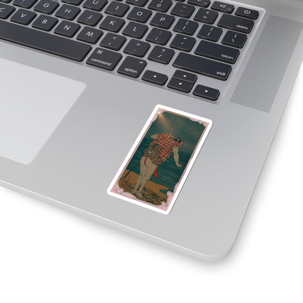 Cinematic — The Actor Otani Hiroemon Iii As Man Ready To Wade Into The Sea With A Drawn Swor — Kiss-Cut Sticker