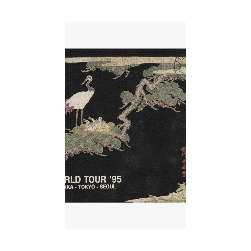 Vintage Bootleg — Crane And Their Young In Their Nest In The Branches Of A Pine-Tree — Matte Poster
