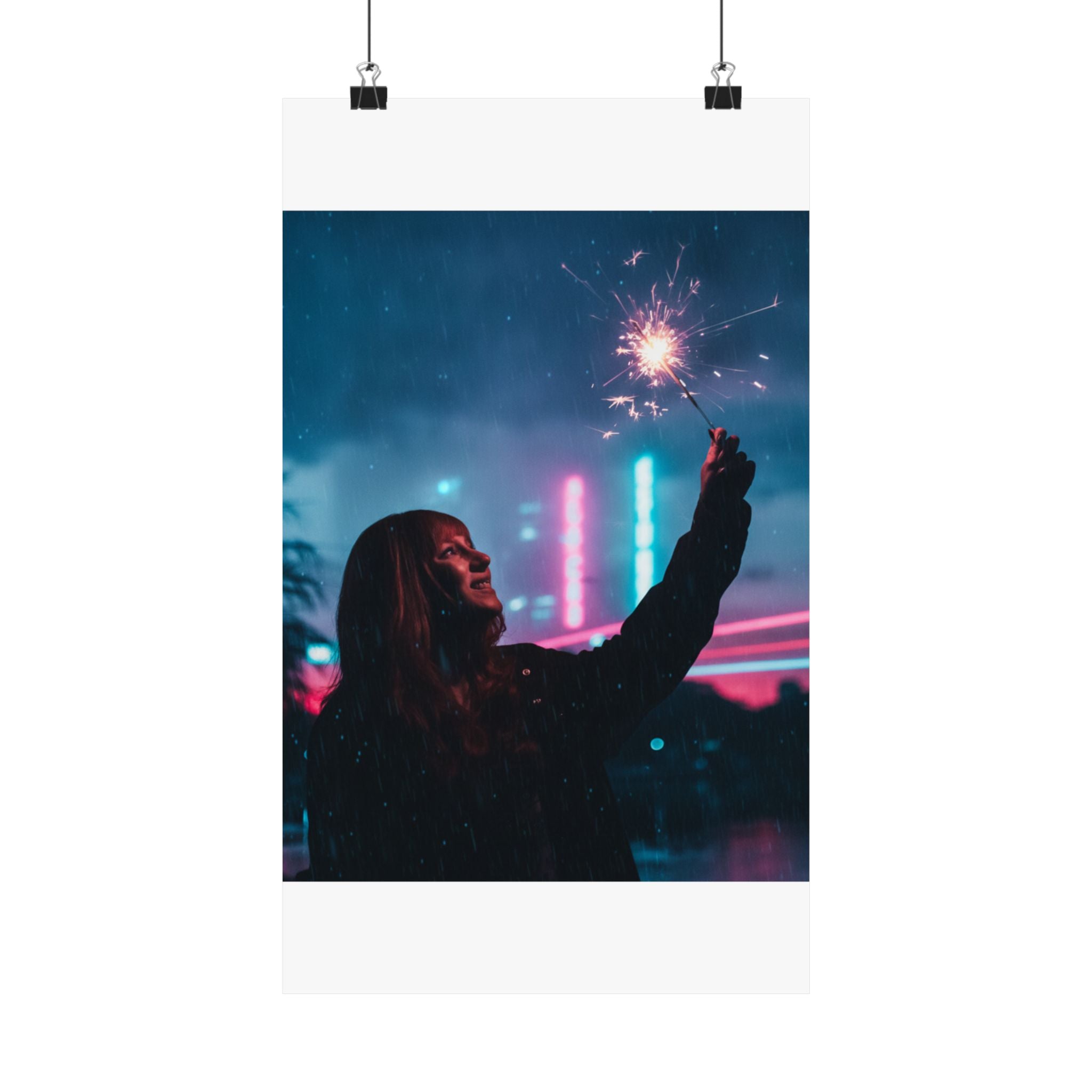 Neon Noir — Person — Matte Poster