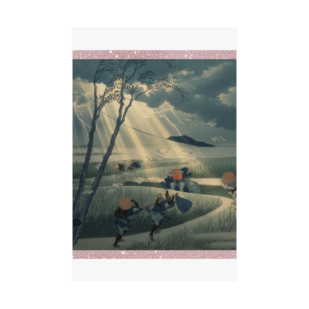 Dramatic Storm — Ejiri In Suruga Province (Sunshū Ejiri), From The Series Thirty-Six Views Of Mou — Matte Poster