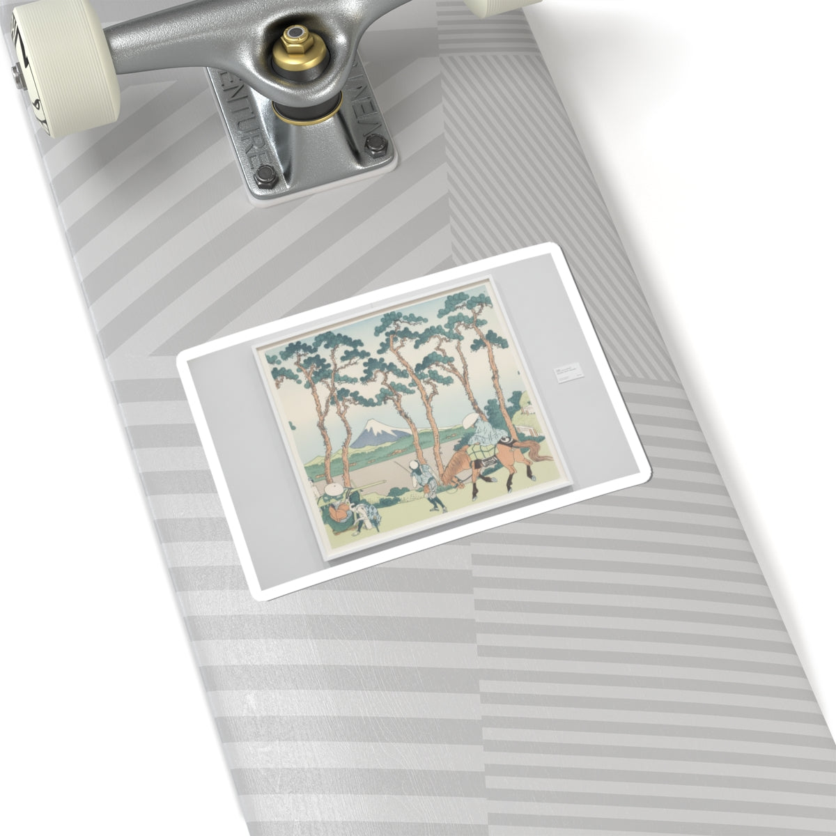 Watercolor — Hodogaya On The Tōkaidō (Tōkaidō Hodogaya), From The Series Thirty-Six Views Of  — Kiss-Cut Sticker