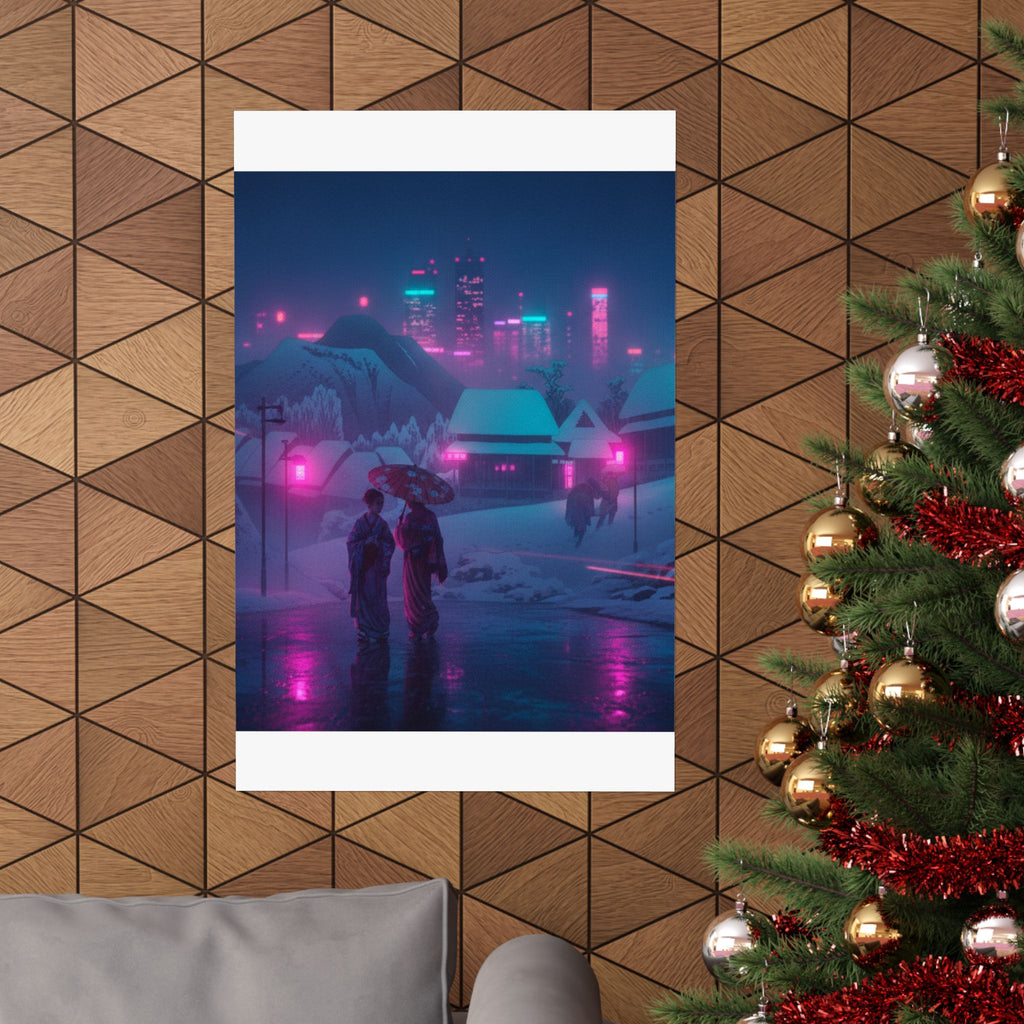 Neon Noir — Evening Snow — Matte Poster