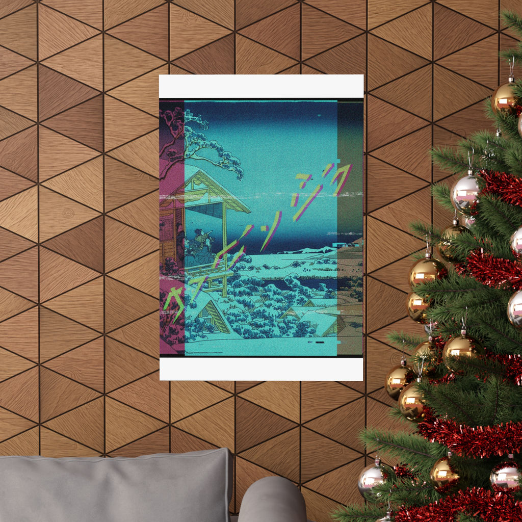 Glitch Culture — Morning After The Snow At Koishikawa In Edo (Koishikawa Yuki No Ashita),  From T — Matte Poster