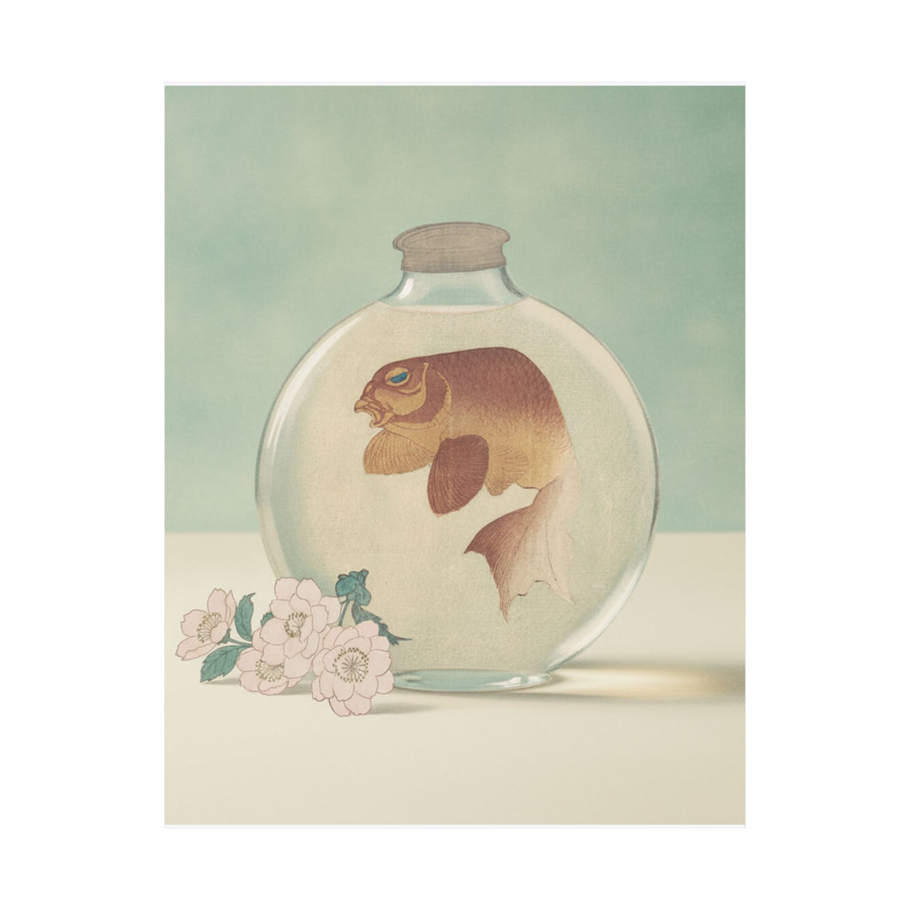 Product Marketing — Gold-Fish In A Glass Bottle — Matte Poster