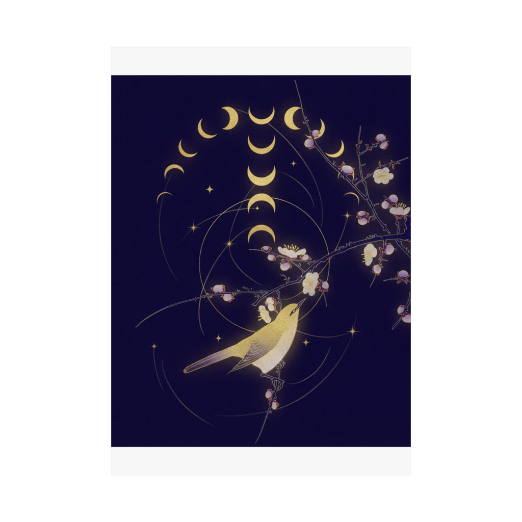 Celestial — New Moon; Nightingale On A Plum Branch — Matte Poster