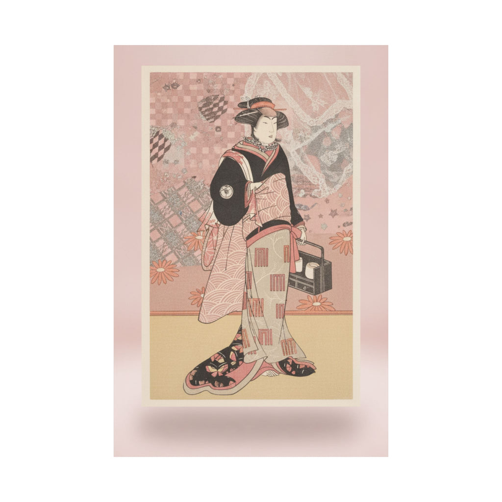 Product Marketing — The Actor Iwai Hanshiro Iv As A Woman In A Black Kimono — Matte Poster