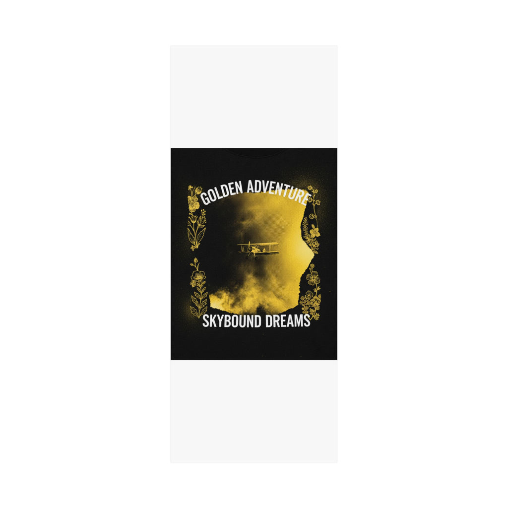 Golden Adventure Skybound Dreams Biplane Art Poster