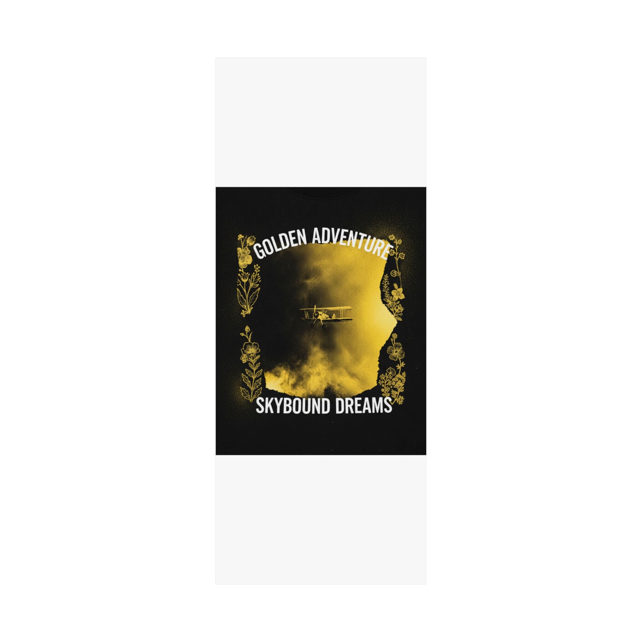 Golden Adventure Skybound Dreams Biplane Art Poster