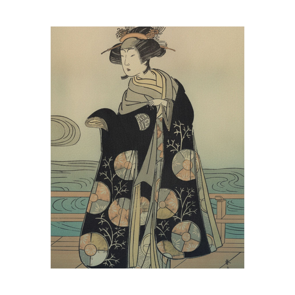 Affirmation — Yoshizawa Iroha As A Woman Standing On The Engawa Of A House By A River — Matte Poster