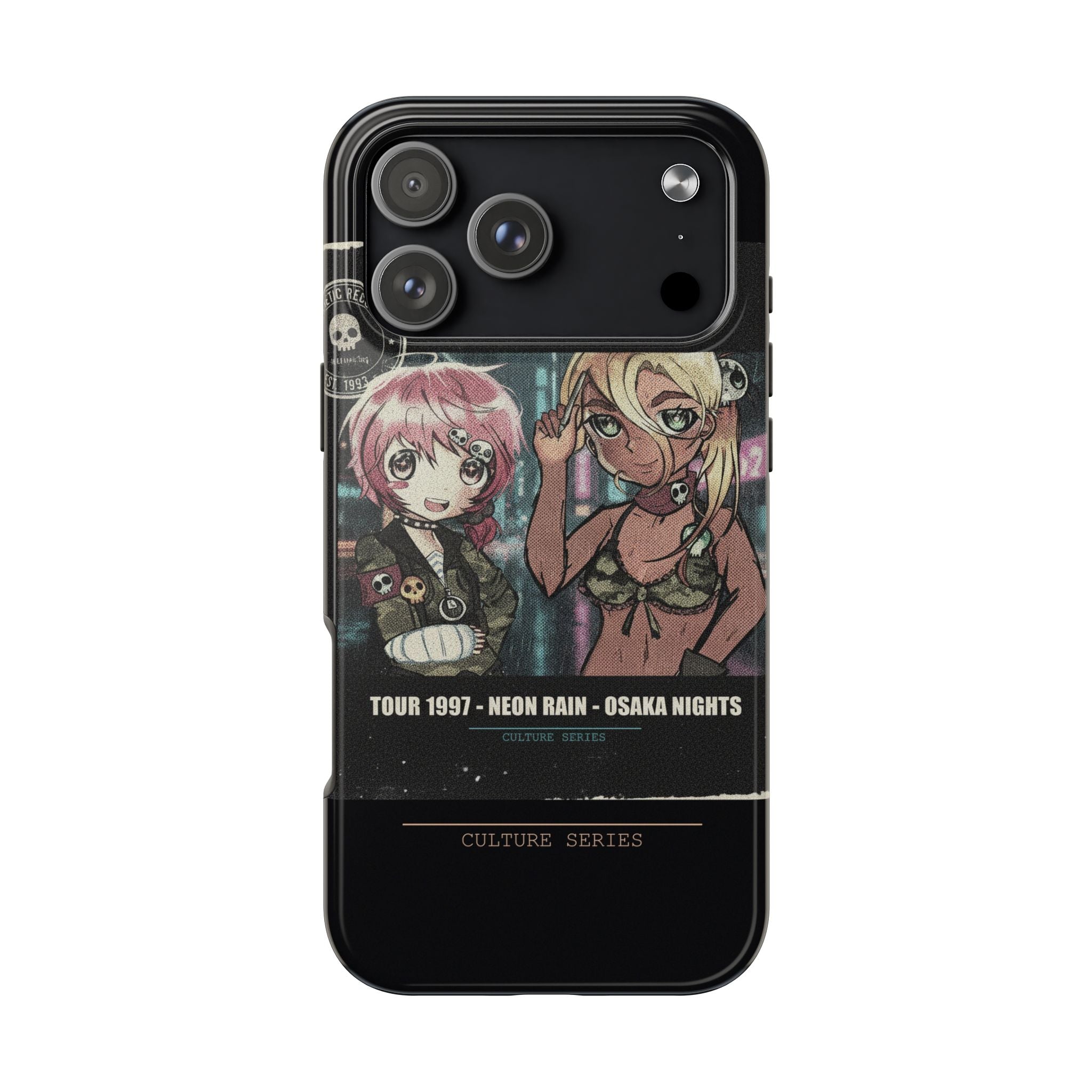Neon Rain Osaka Nights Anime Tour Poster Phone Case