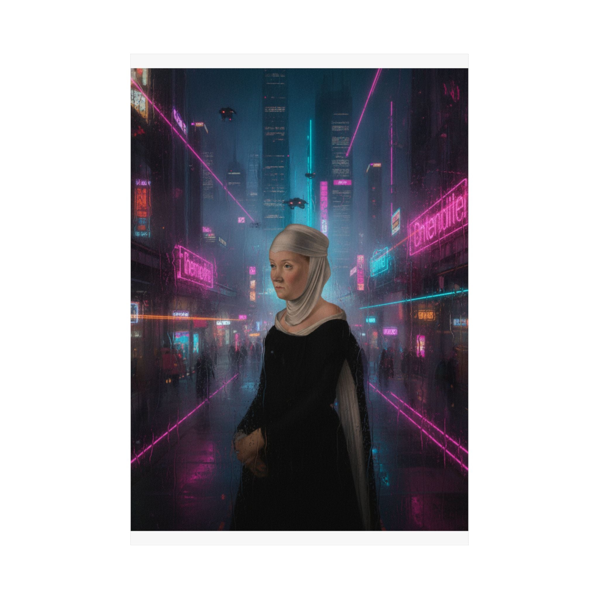 Neon Noir — Person — Matte Poster