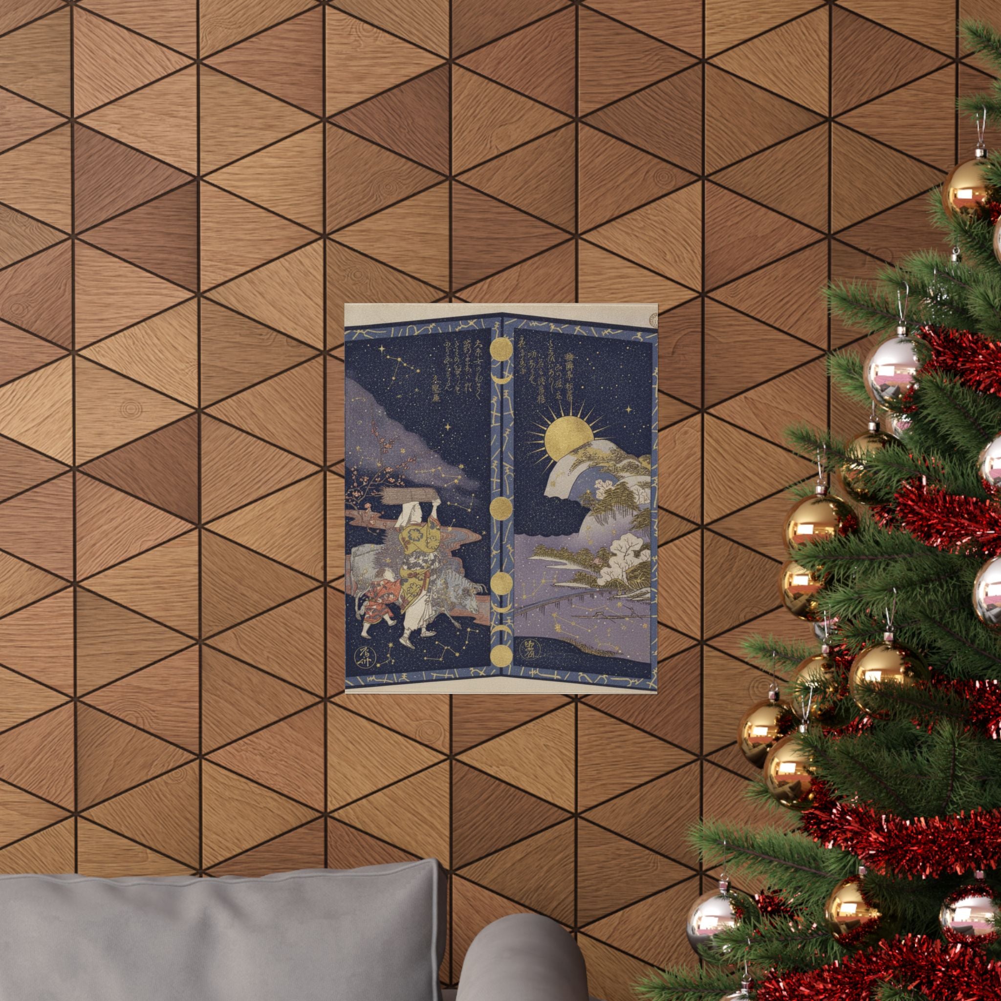 Celestial — Surimono In Shape Of Small Twofold Screen — Matte Poster