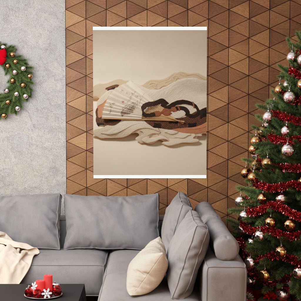 Product Marketing — Belt And Fan On A Piece Of Cloth — Matte Poster