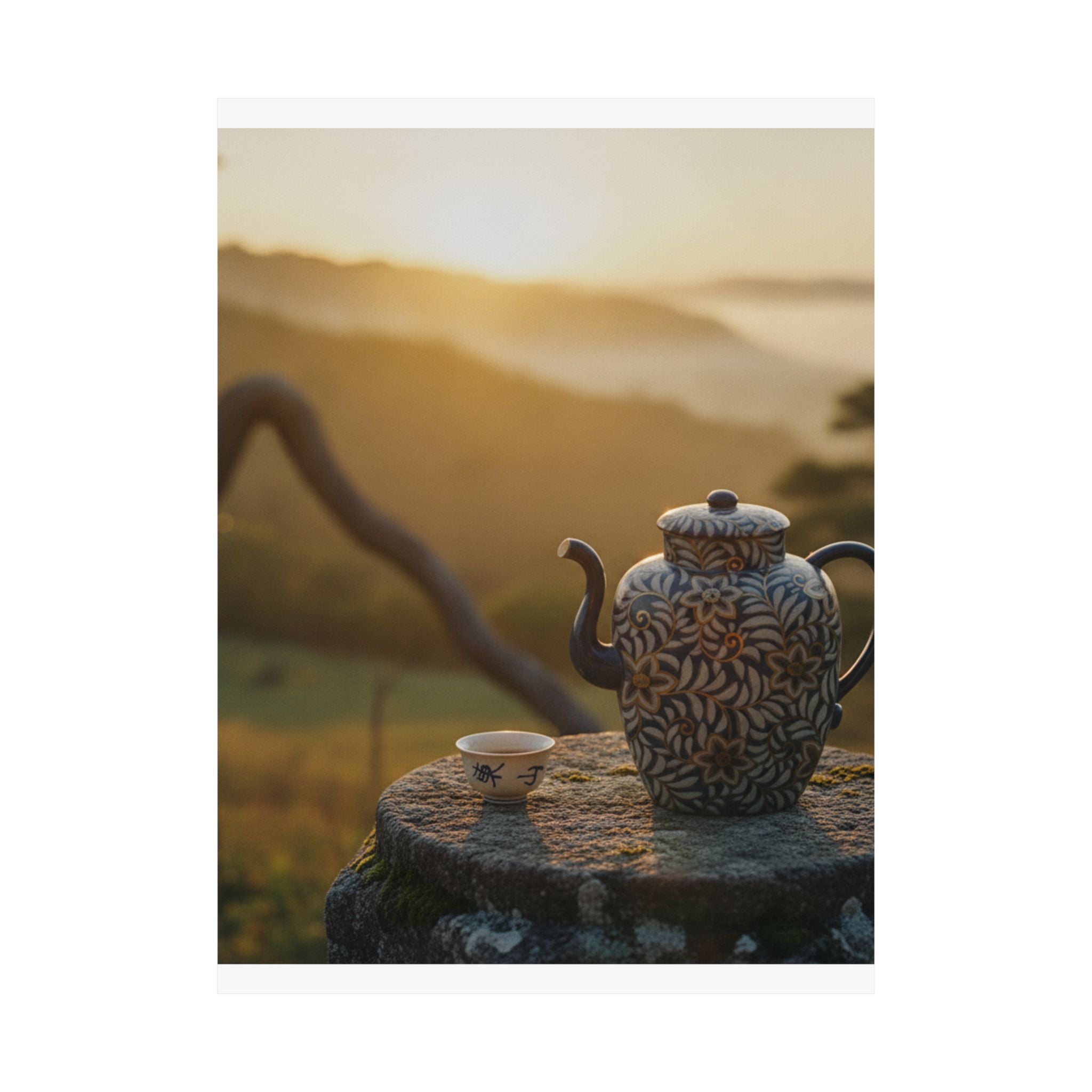 Scenic Nature — Wine Pot And Cup — Matte Poster