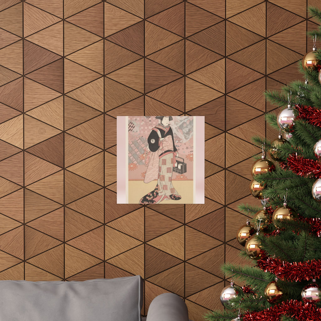 Product Marketing — The Actor Iwai Hanshiro Iv As A Woman In A Black Kimono — Matte Poster
