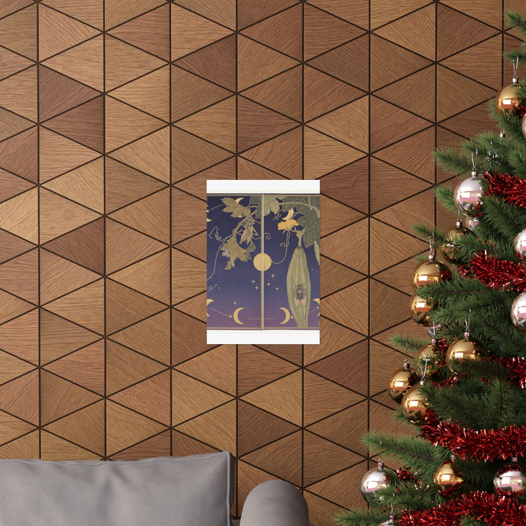 Celestial — Grasshopper (Kirigirisu); Cicada (Semi), From The Picture Book Of Crawling Creat — Matte Poster
