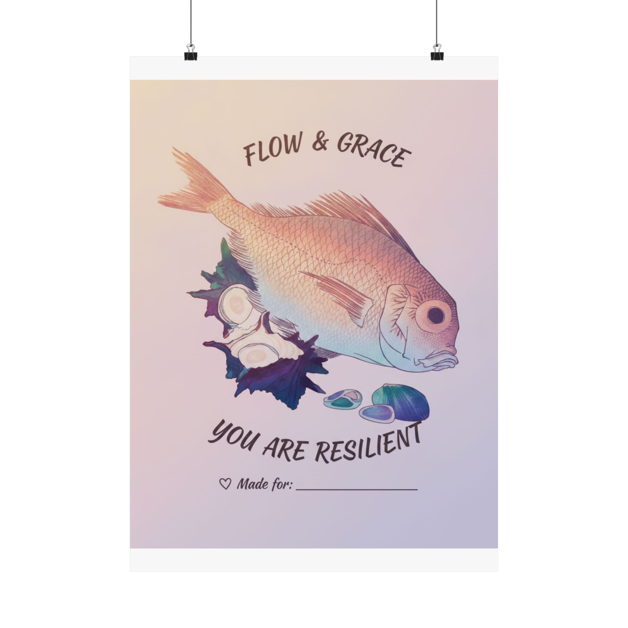Affirmation — Tai Fish And Top-Shells — Matte Poster