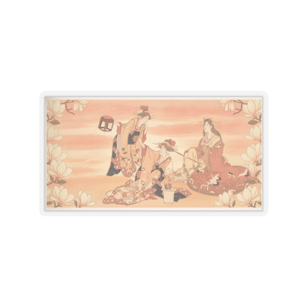 Southern Sunset — Three Young Ladies Visiting Together — Kiss-Cut Sticker