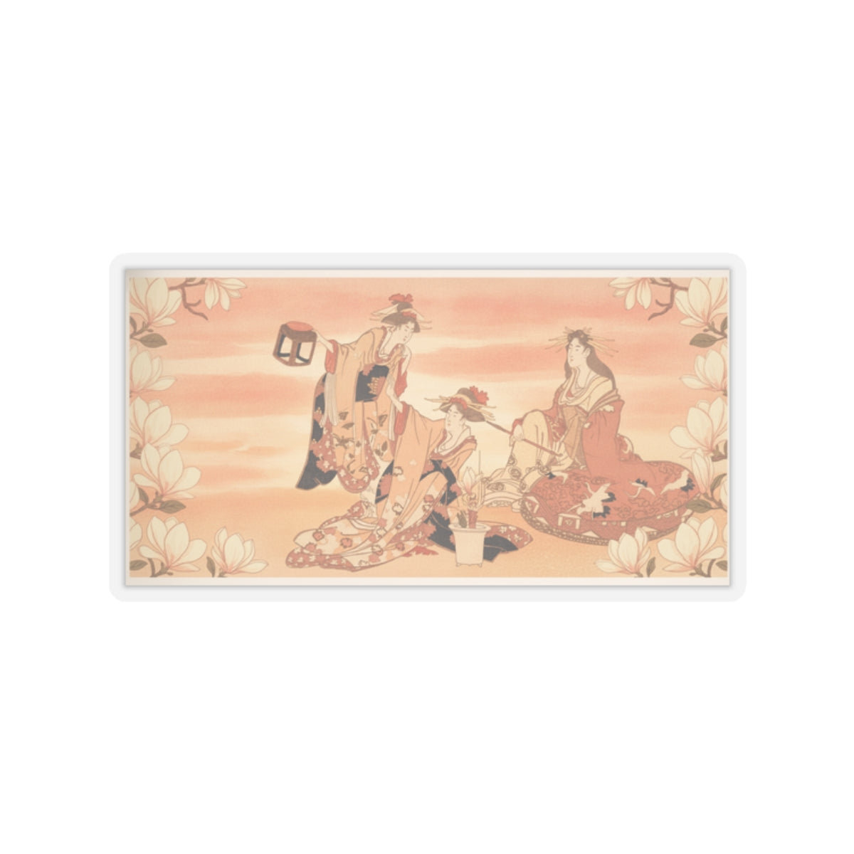 Southern Sunset — Three Young Ladies Visiting Together — Kiss-Cut Sticker