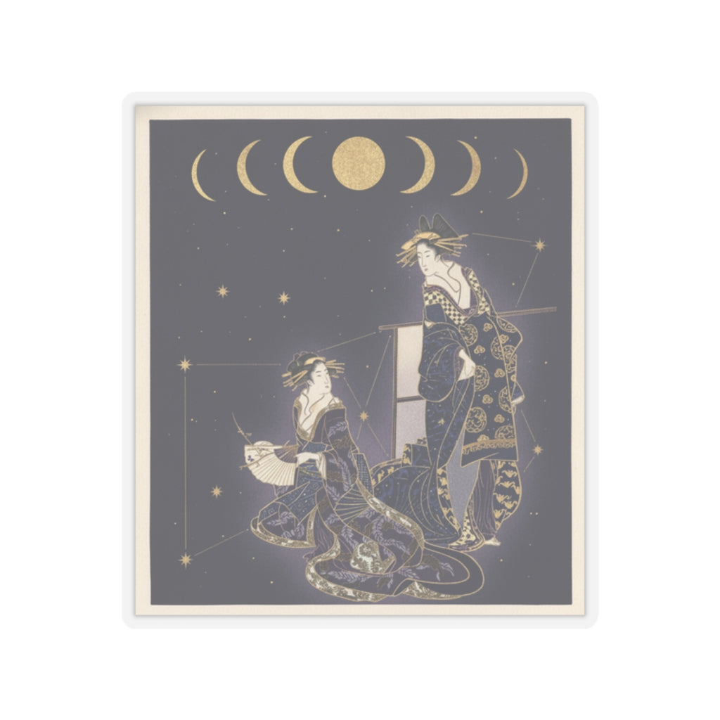 Celestial — Two Courtesans — Kiss-Cut Sticker