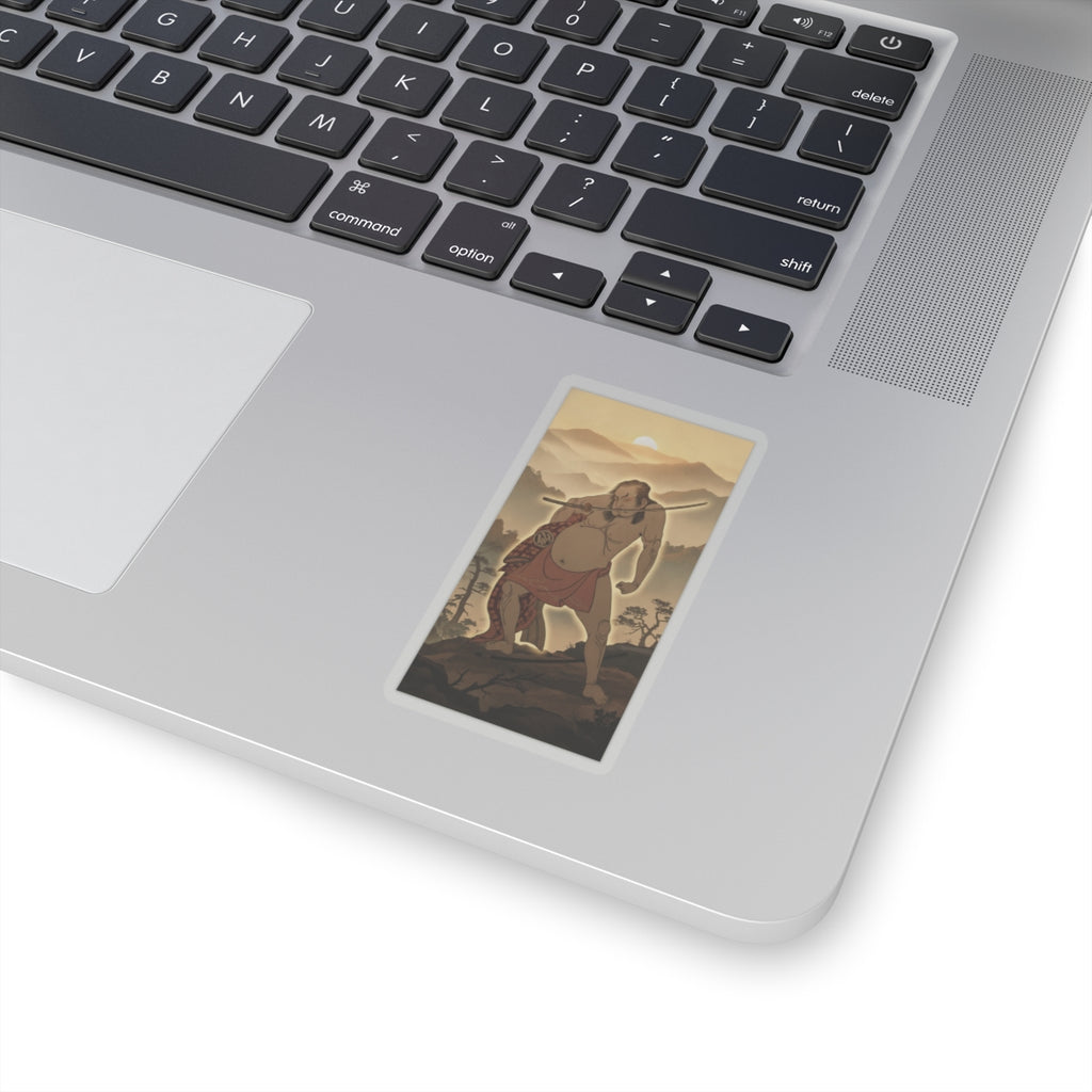 Scenic Nature — The Second Nakamura Sukegoro As A Man Entirely Nude Save For Loin Cloth — Kiss-Cut Sticker