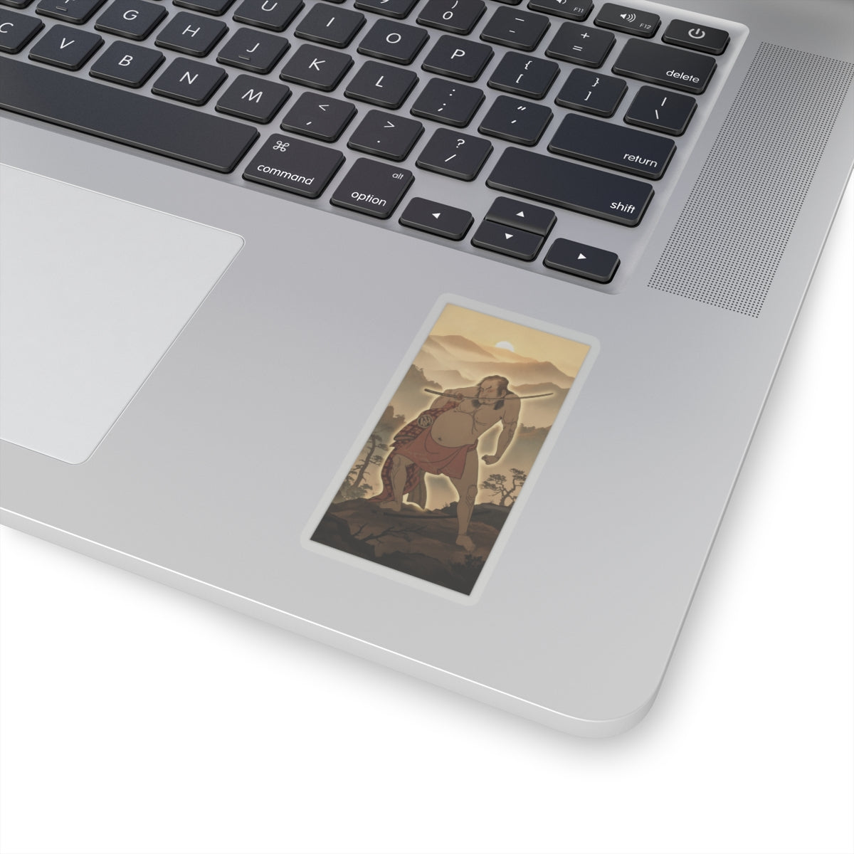 Scenic Nature — The Second Nakamura Sukegoro As A Man Entirely Nude Save For Loin Cloth — Kiss-Cut Sticker