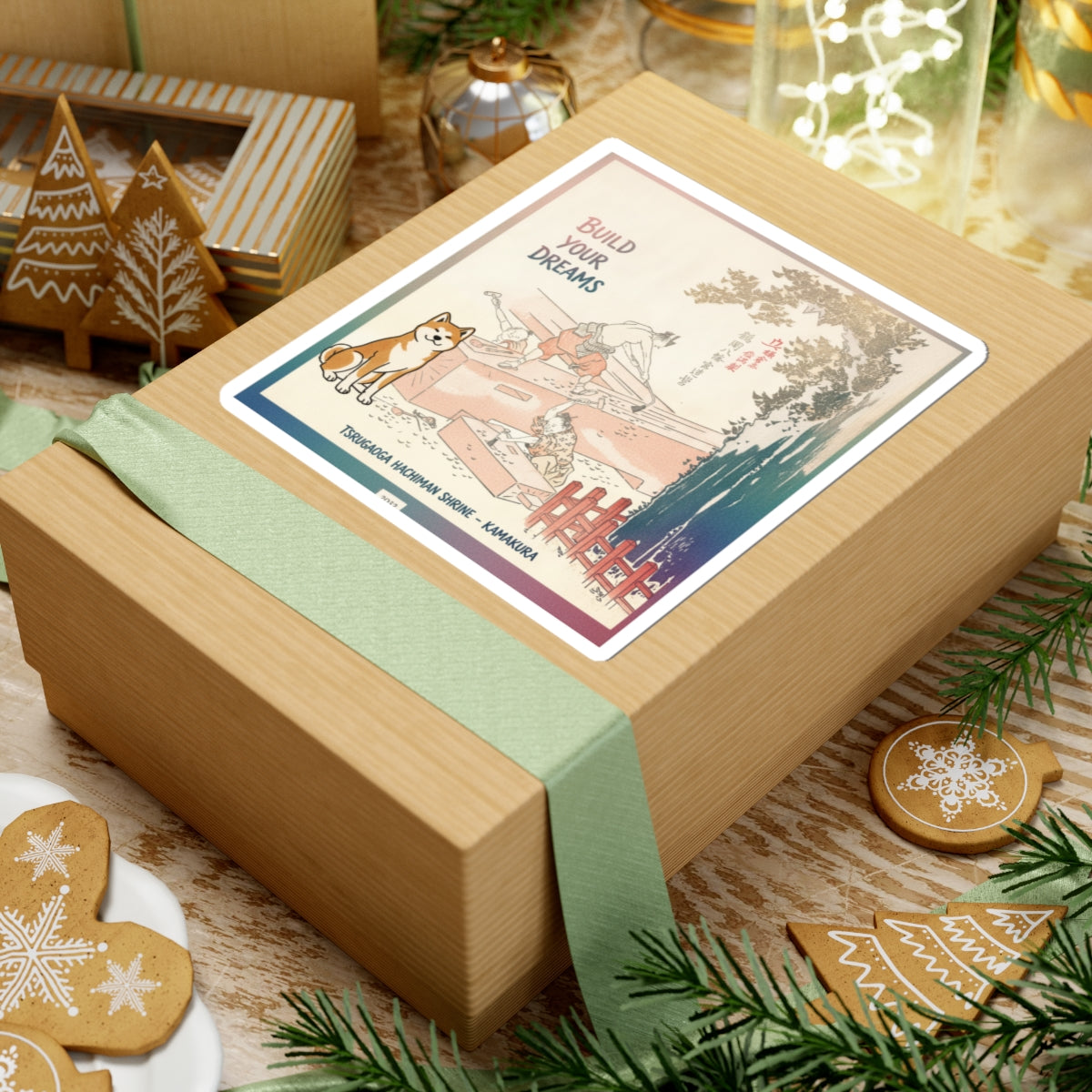 Affirmation — History Of Kamakura: Building Tsurugaoka Hachiman Shrine — Kiss-Cut Sticker