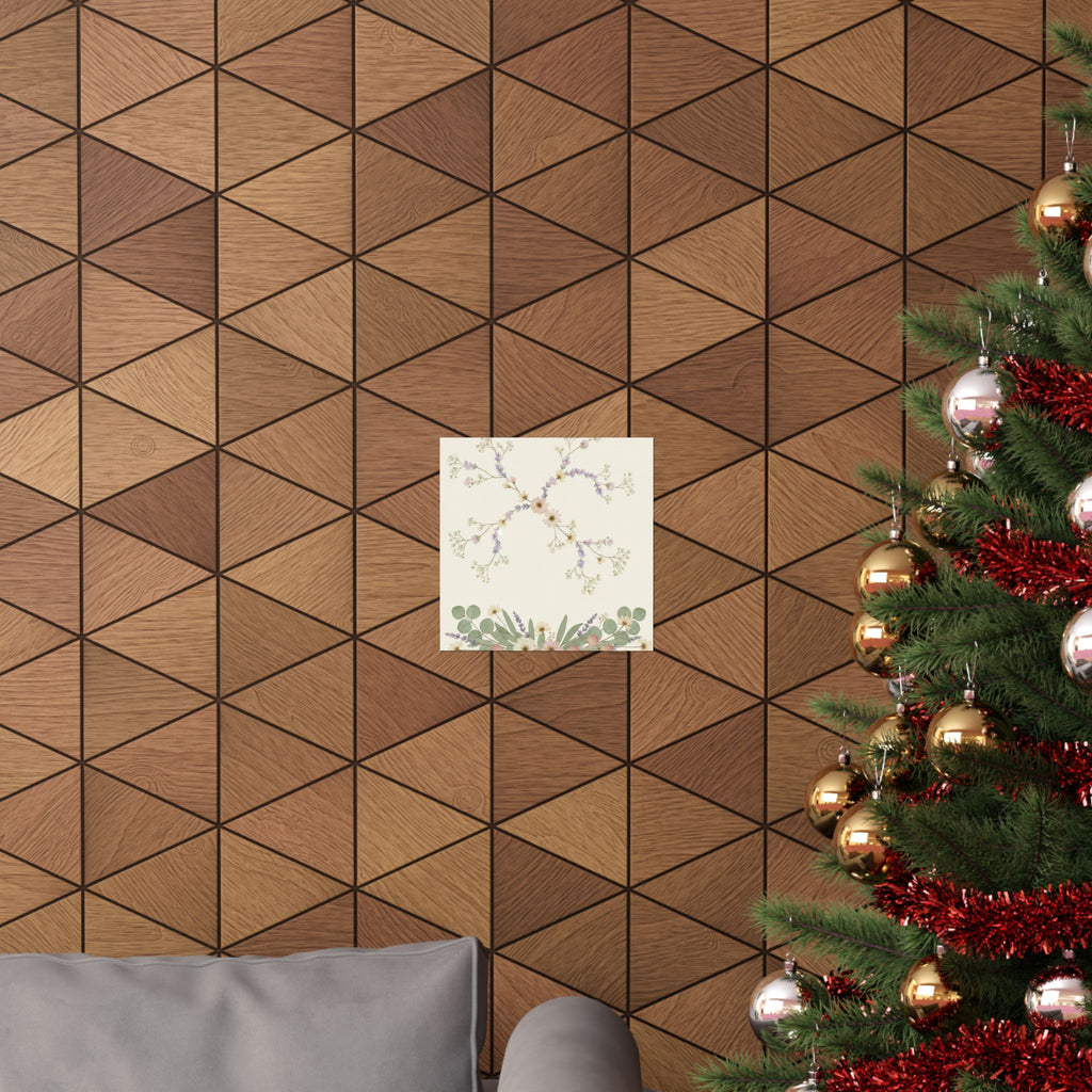Pressed Lavender & Eucalyptus Garland Matte Poster