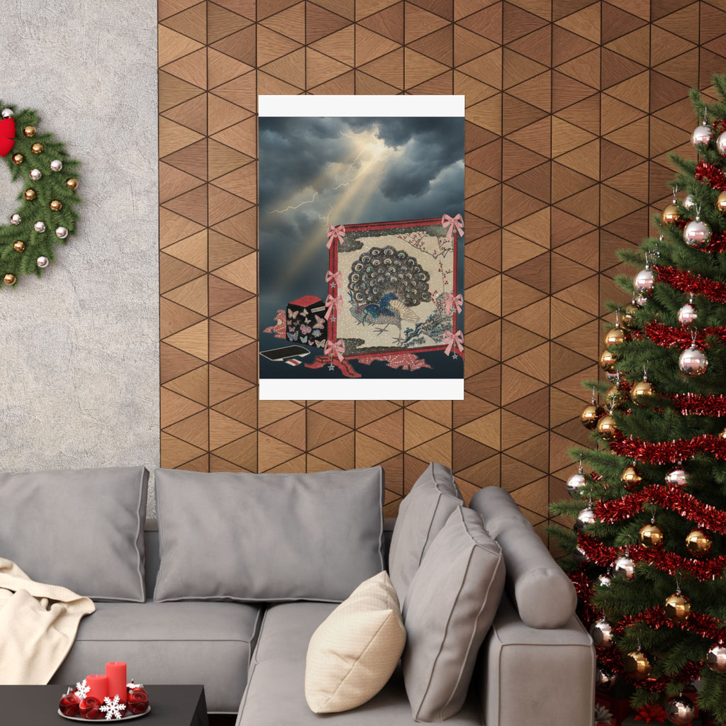 Dramatic Storm — Screen And Lady'S Work-Box — Matte Poster