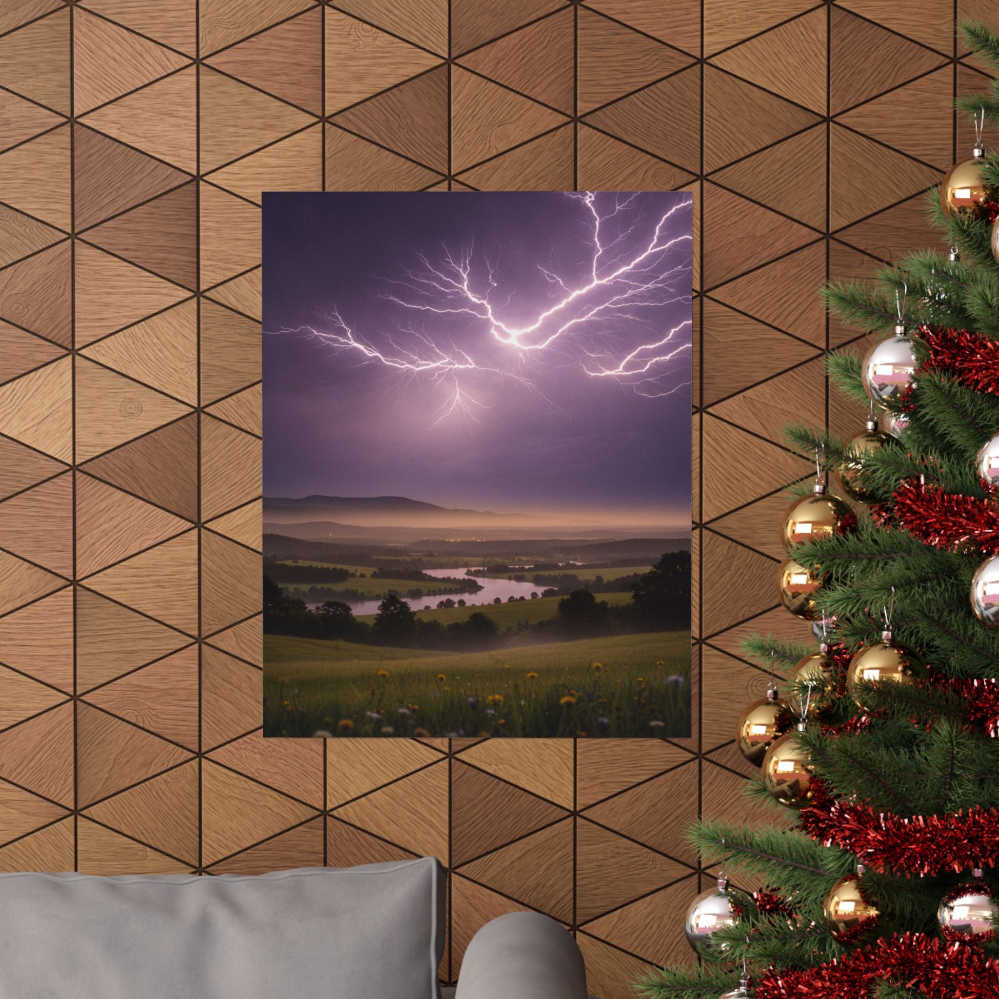 Scenic Nature — Lightning — Matte Poster