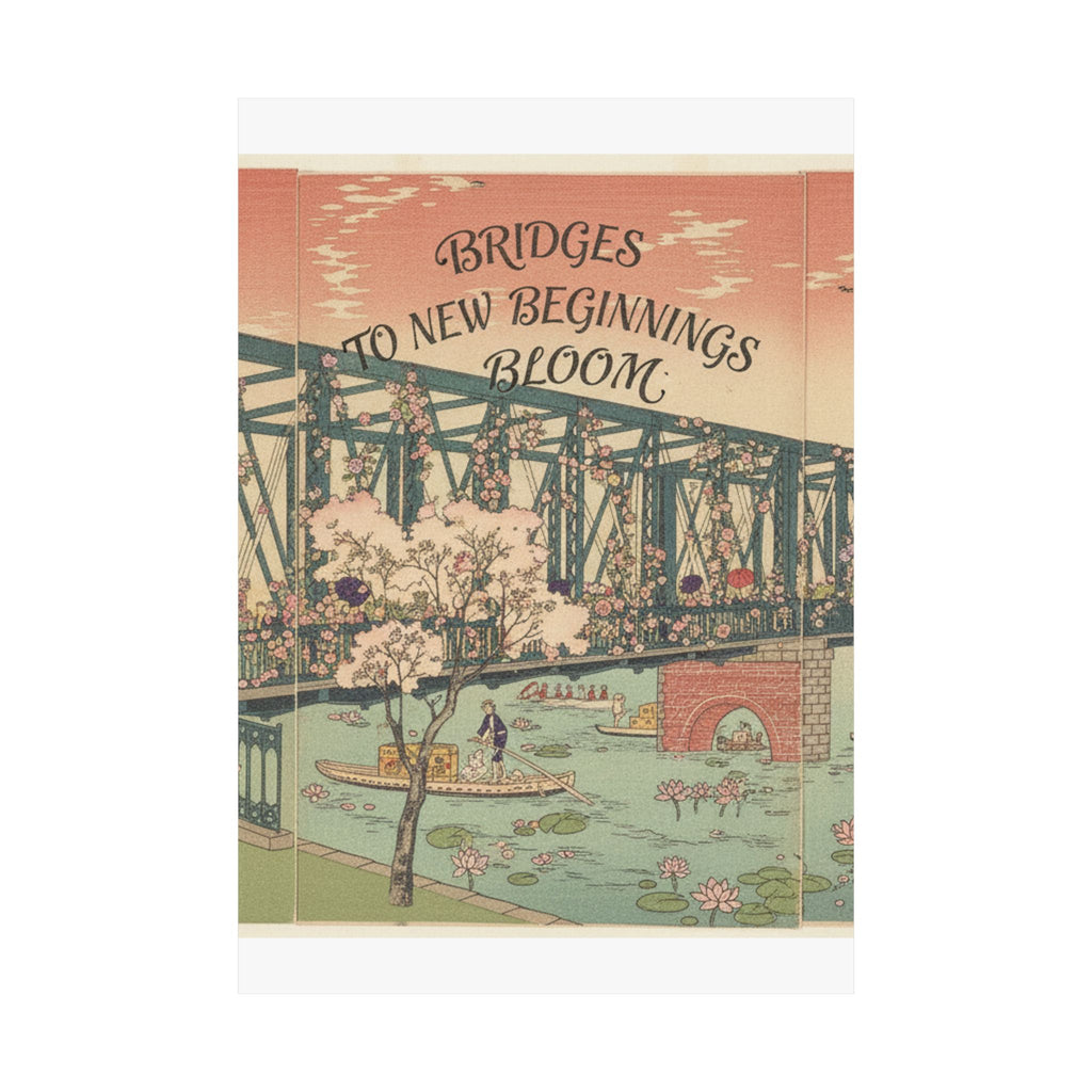 Affirmation — Illustration Of The Opening Of Azuma Bridge In Tokyo (Tokyo Meisho No Uchi Azuma — Matte Poster