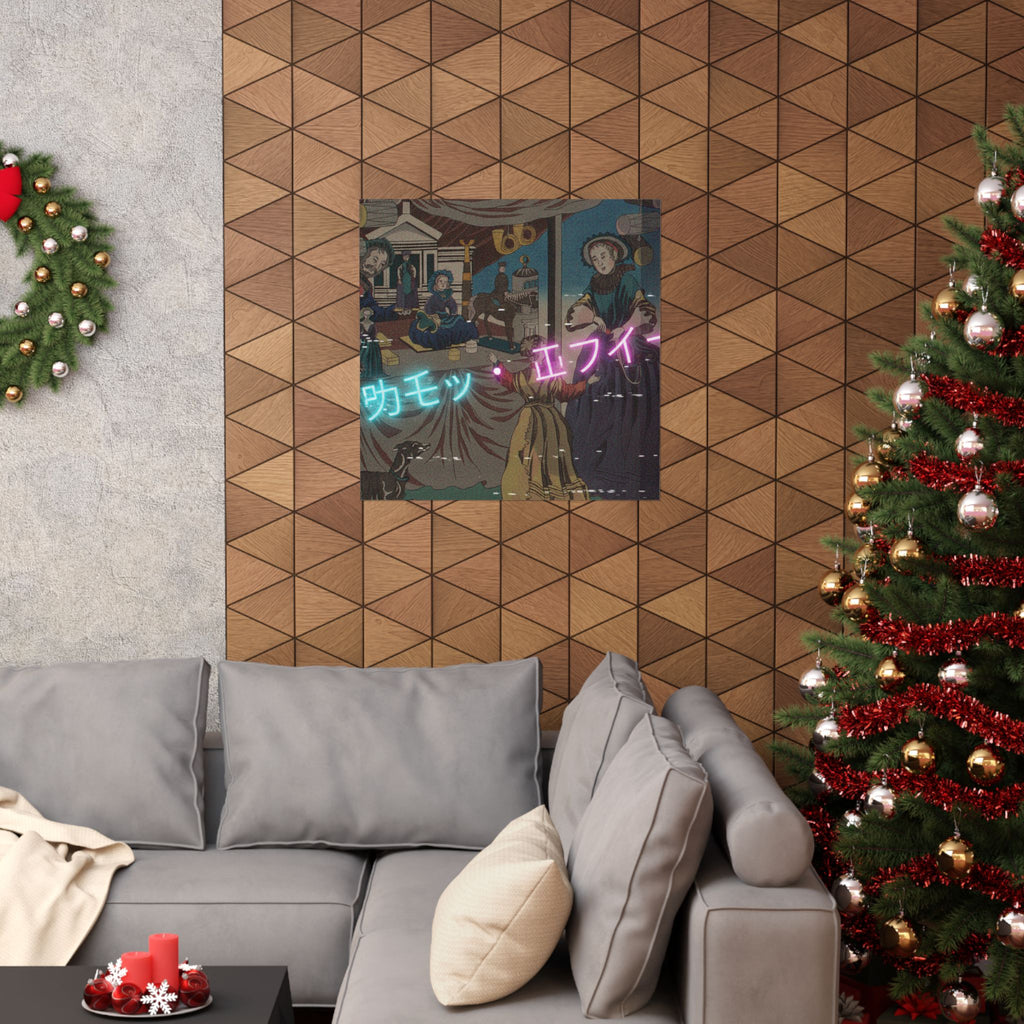 Glitch Culture — Color Print Of A Copperplate Picture Of A Toy Shop — Matte Poster