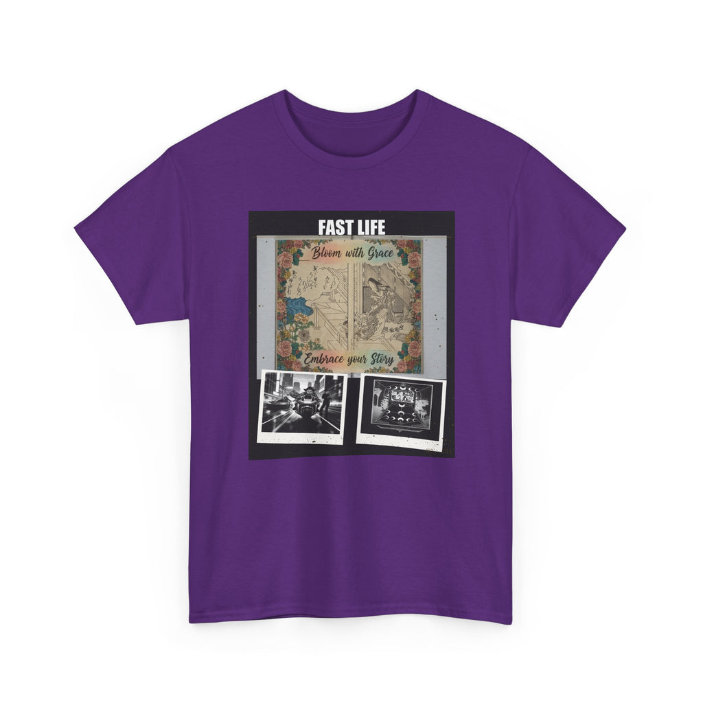 FAST LIFE Vintage Floral Collage Poster Graphic Tee