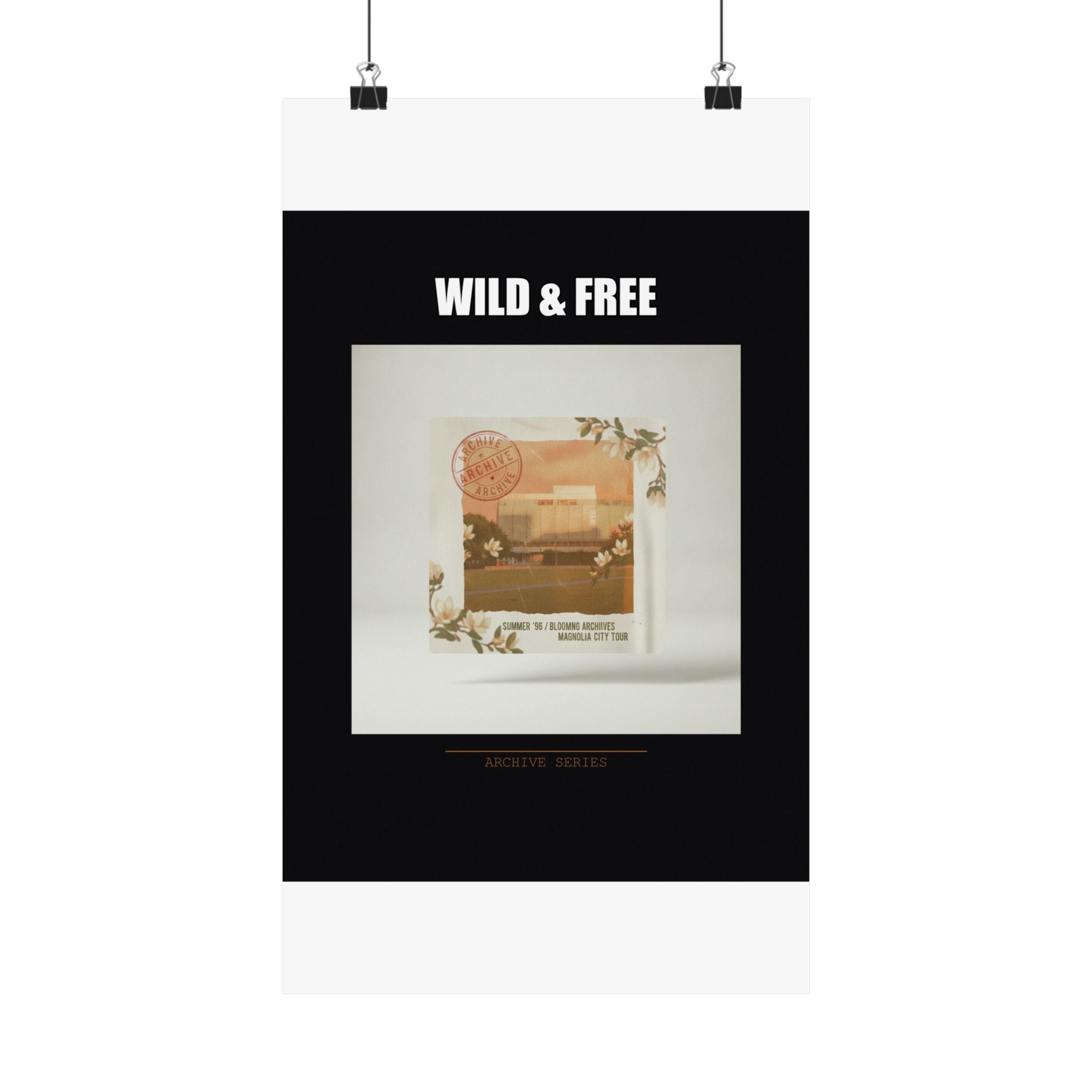 WILD & FREE Vintage Magnolia Archive Matte Poster