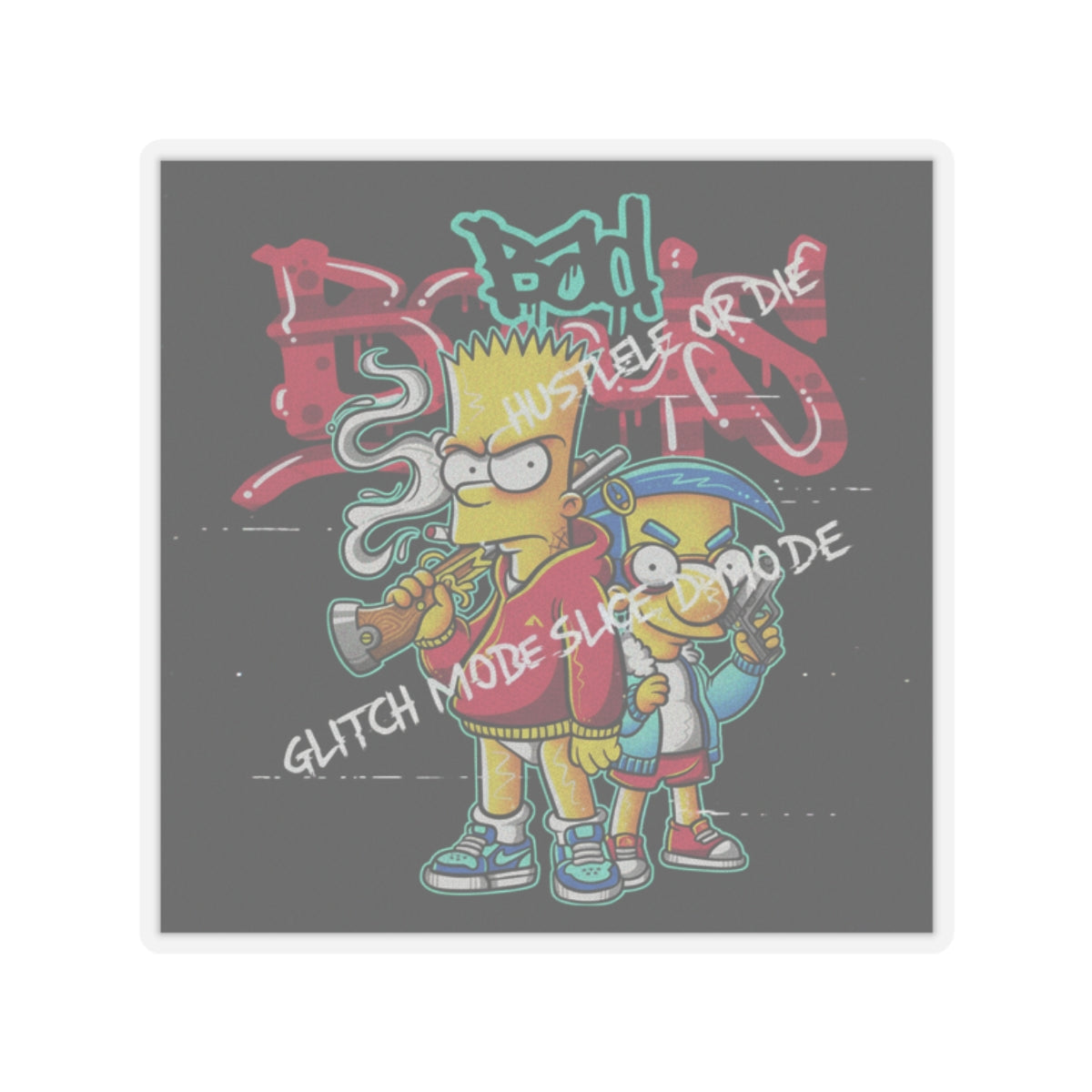 Glitch Culture — Person — Kiss-Cut Sticker