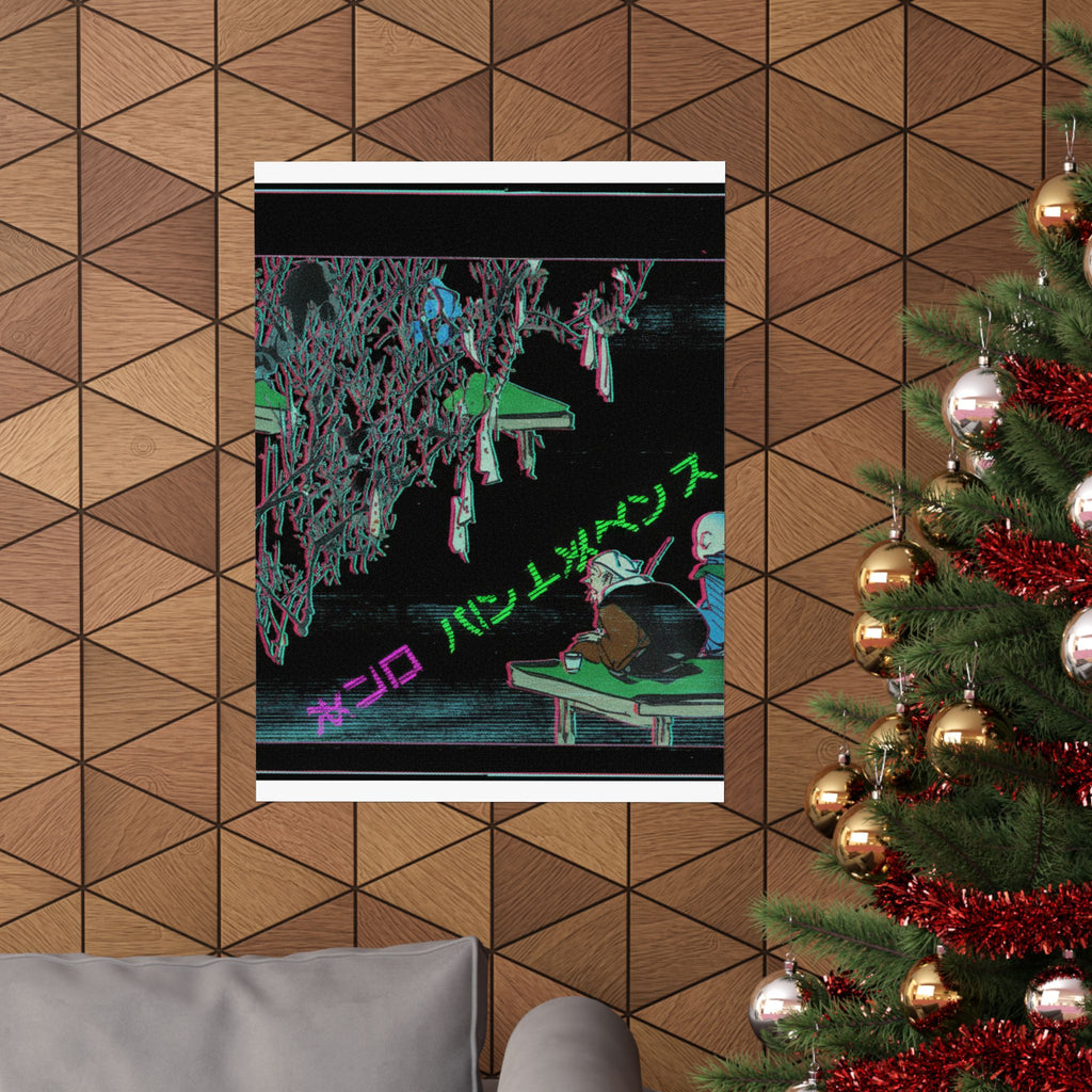 Glitch Culture — Two Pilgrims Gazing At A Tree Festooned With Prayers — Matte Poster