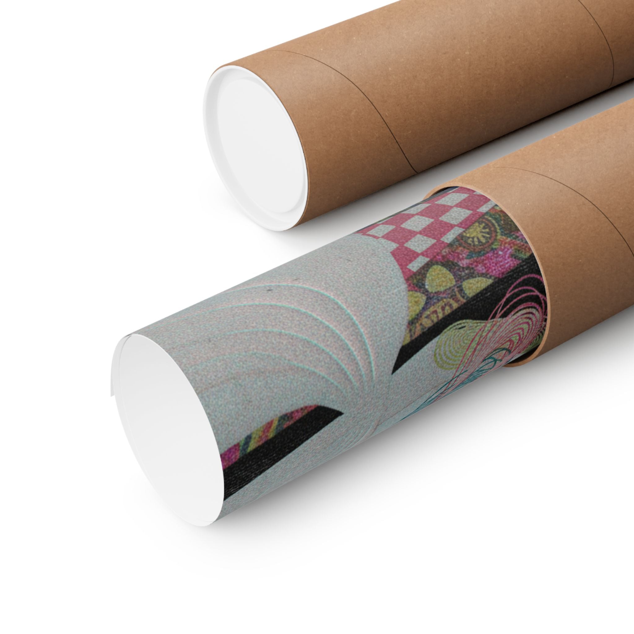 Glitch Culture — Rolls Of Cloth, Cotton And Yarn — Matte Poster