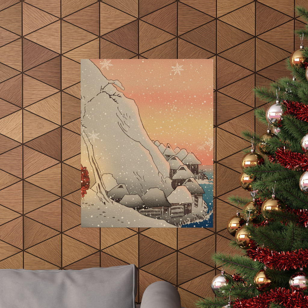 Southern Sunset — Nichiren In Snow At Tsukahara, Sodo Province — Matte Poster