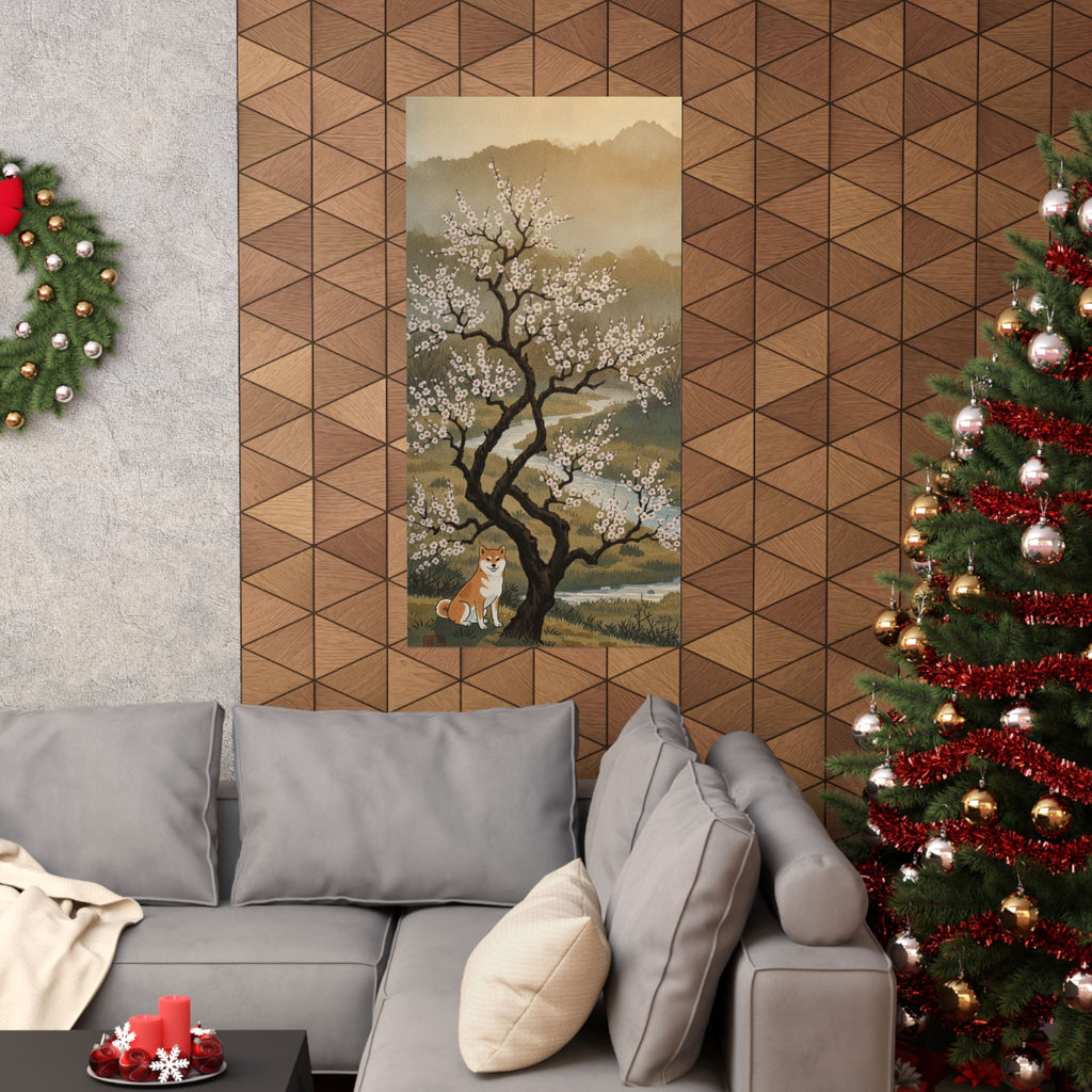 Scenic Nature — Plum Tree In Blossom — Matte Poster