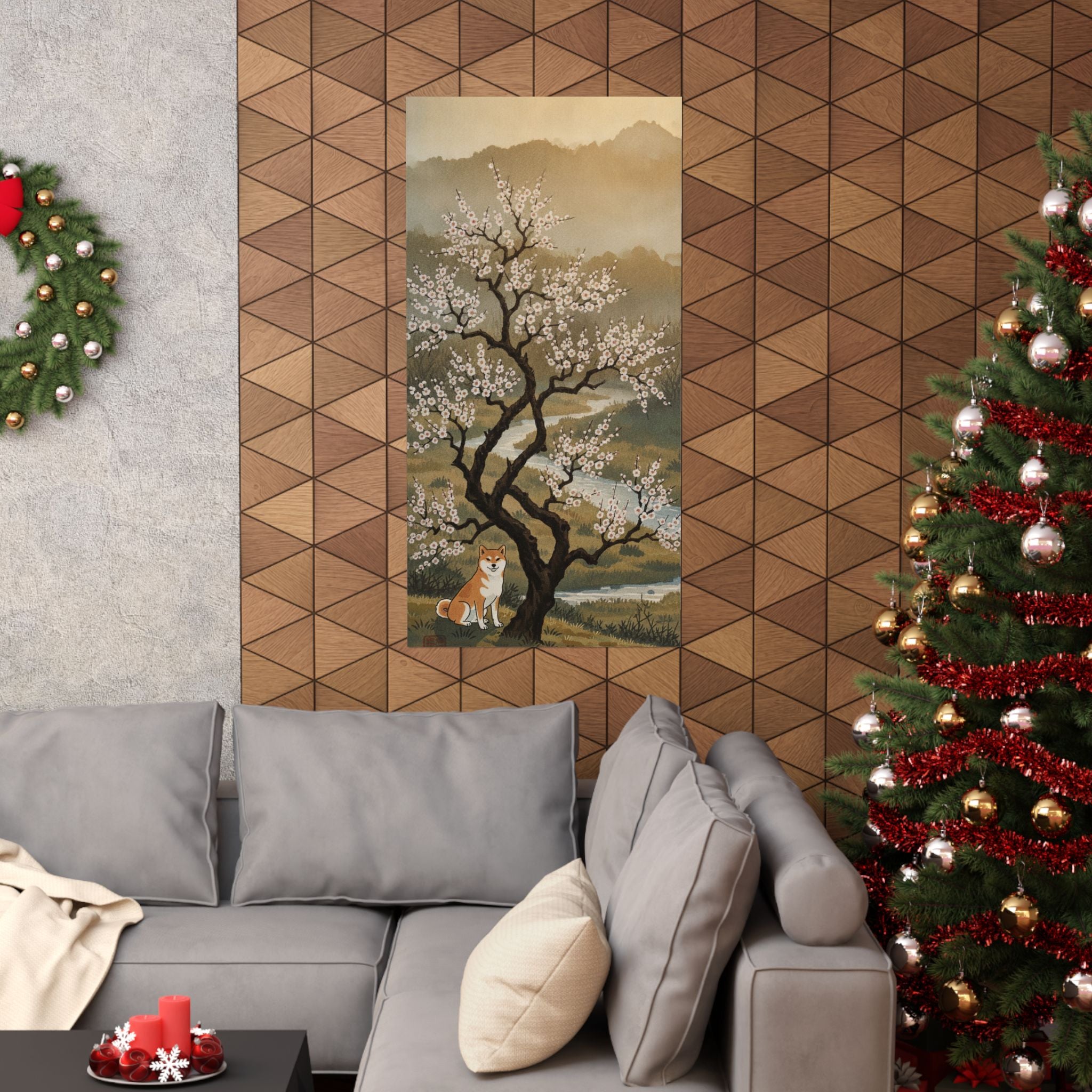 Scenic Nature — Plum Tree In Blossom — Matte Poster