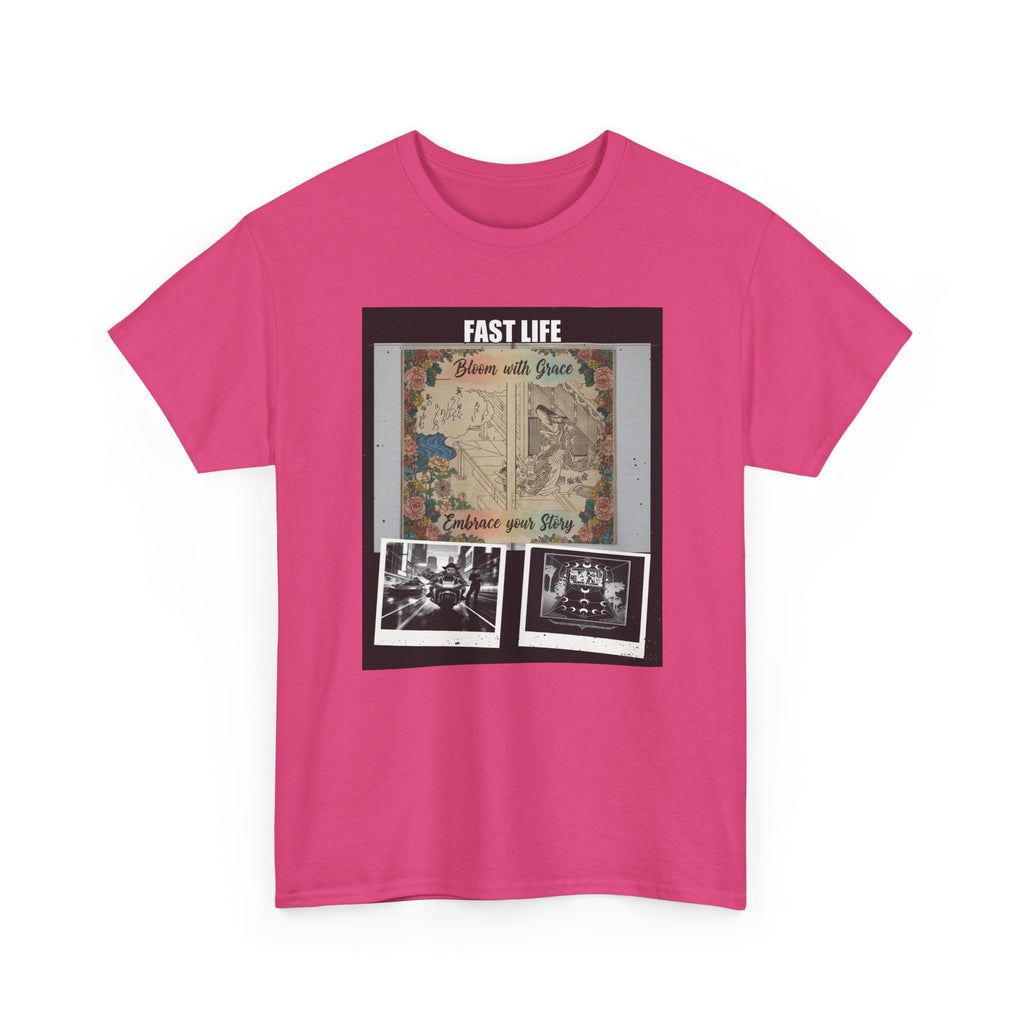FAST LIFE Vintage Floral Collage Poster Graphic Tee
