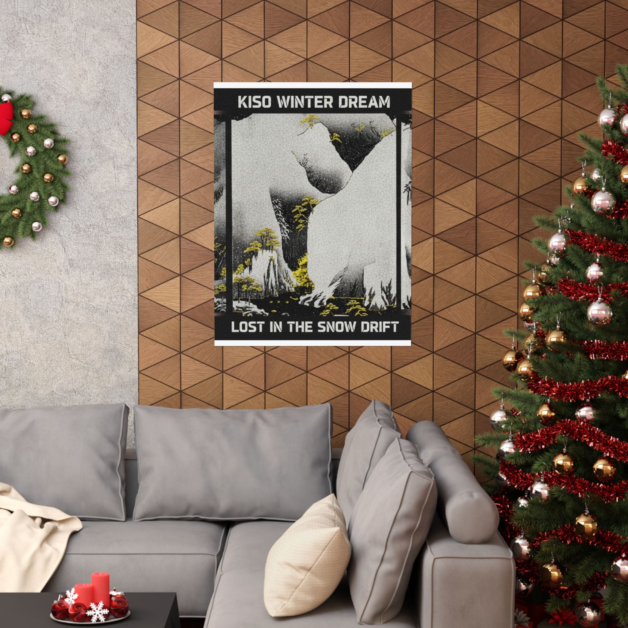 Streetwear Collage — Kiso Gorge In The Snow — Matte Poster