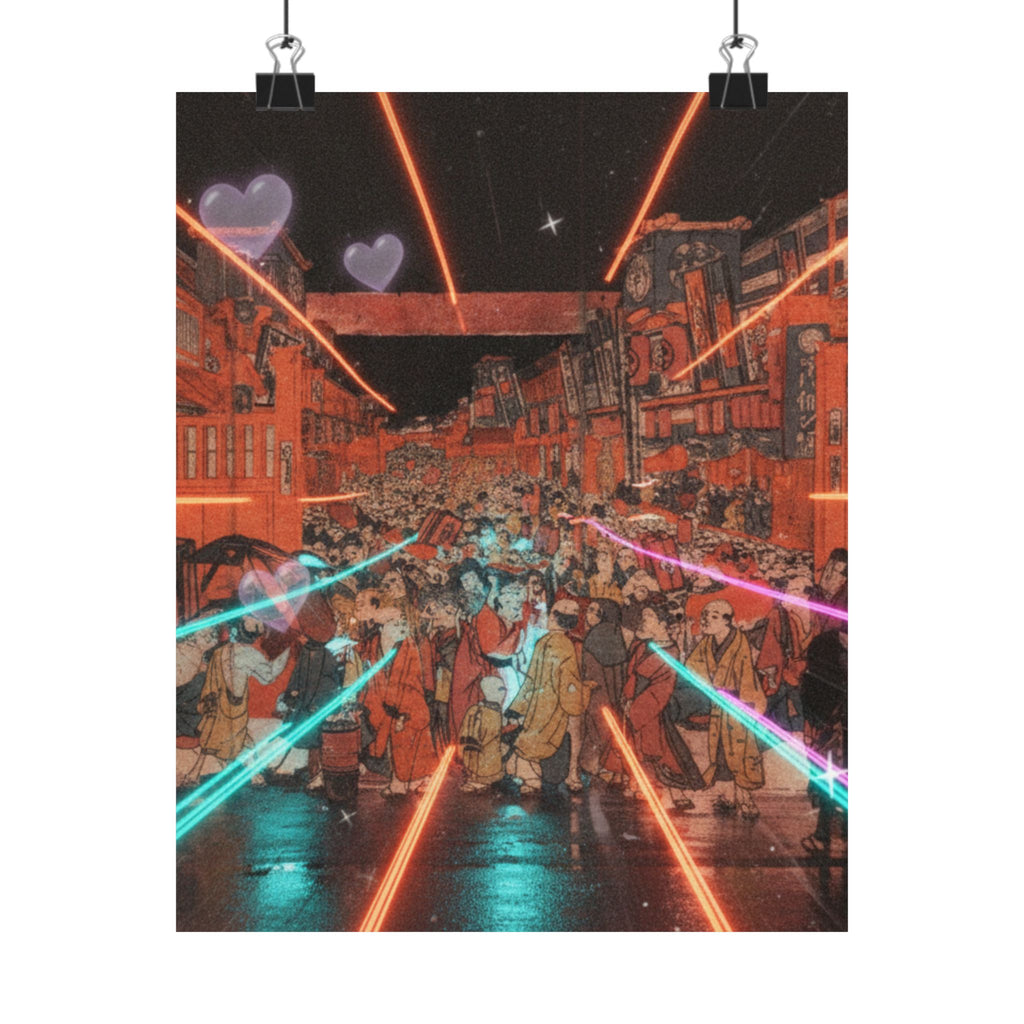 Fast Furious — Sakaichō Fukiyachō Kaomise Yoshibai No Zu — Matte Poster