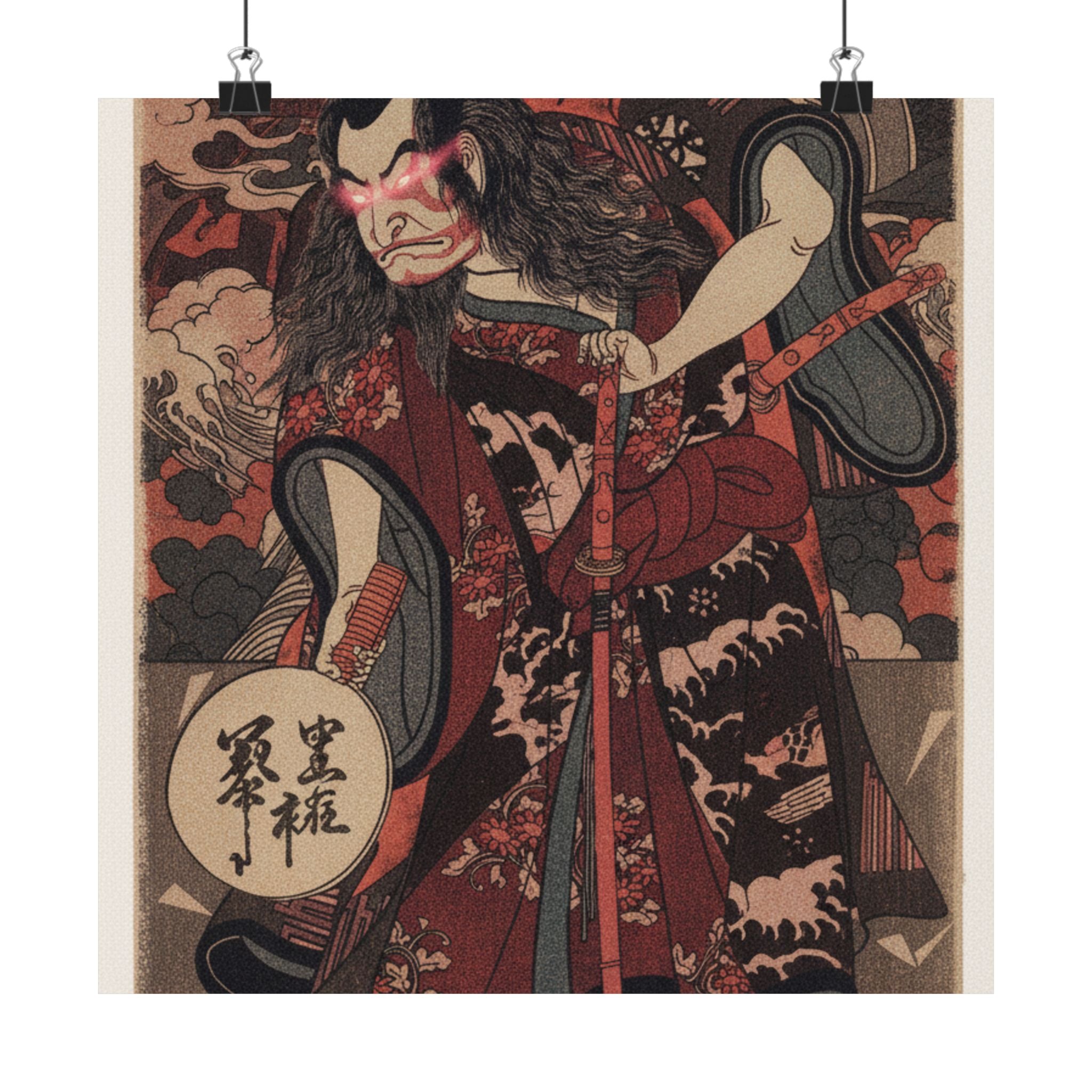 Japanese Street — The First Nakamura Nakazo As A Samurai — Matte Poster