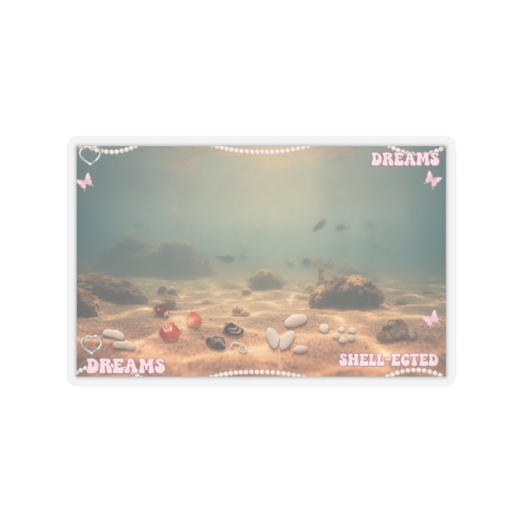 Scenic Nature — Shells Under Water — Kiss-Cut Sticker