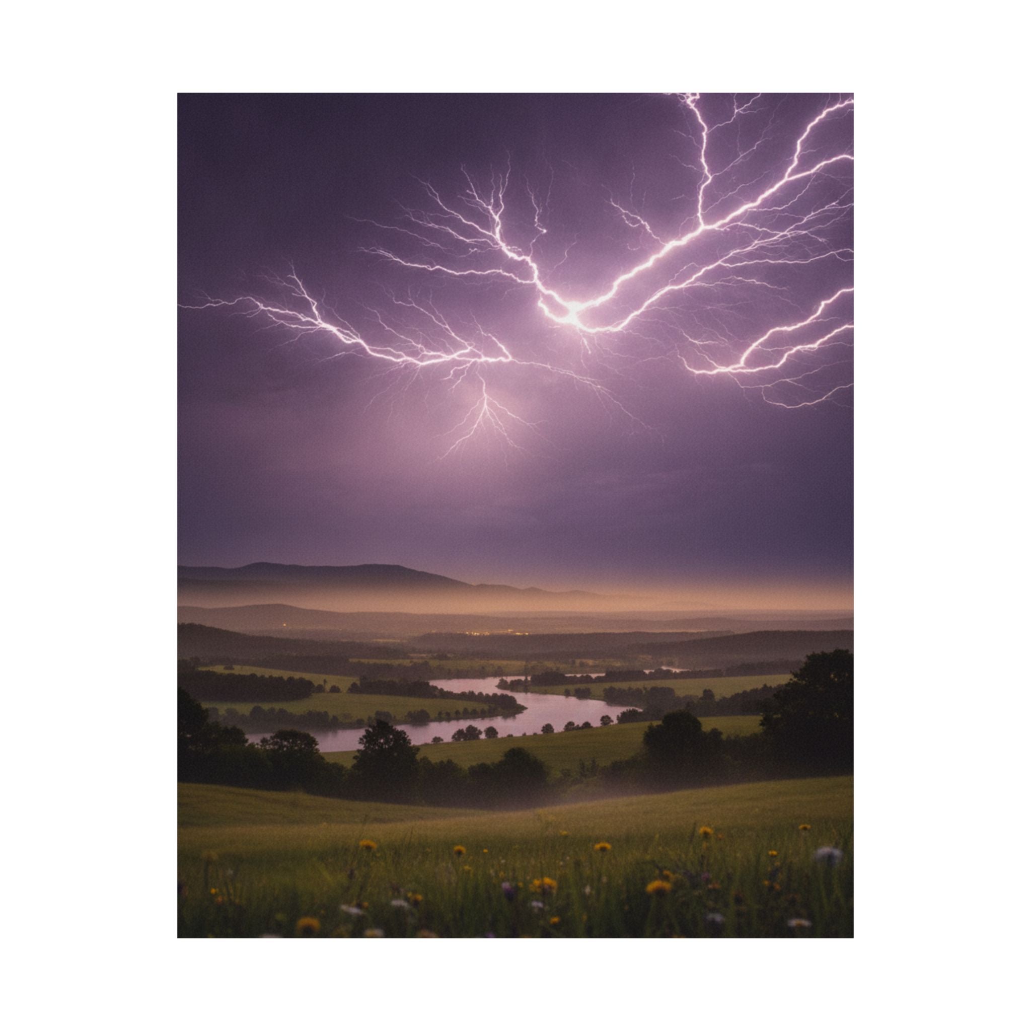 Scenic Nature — Lightning — Matte Poster