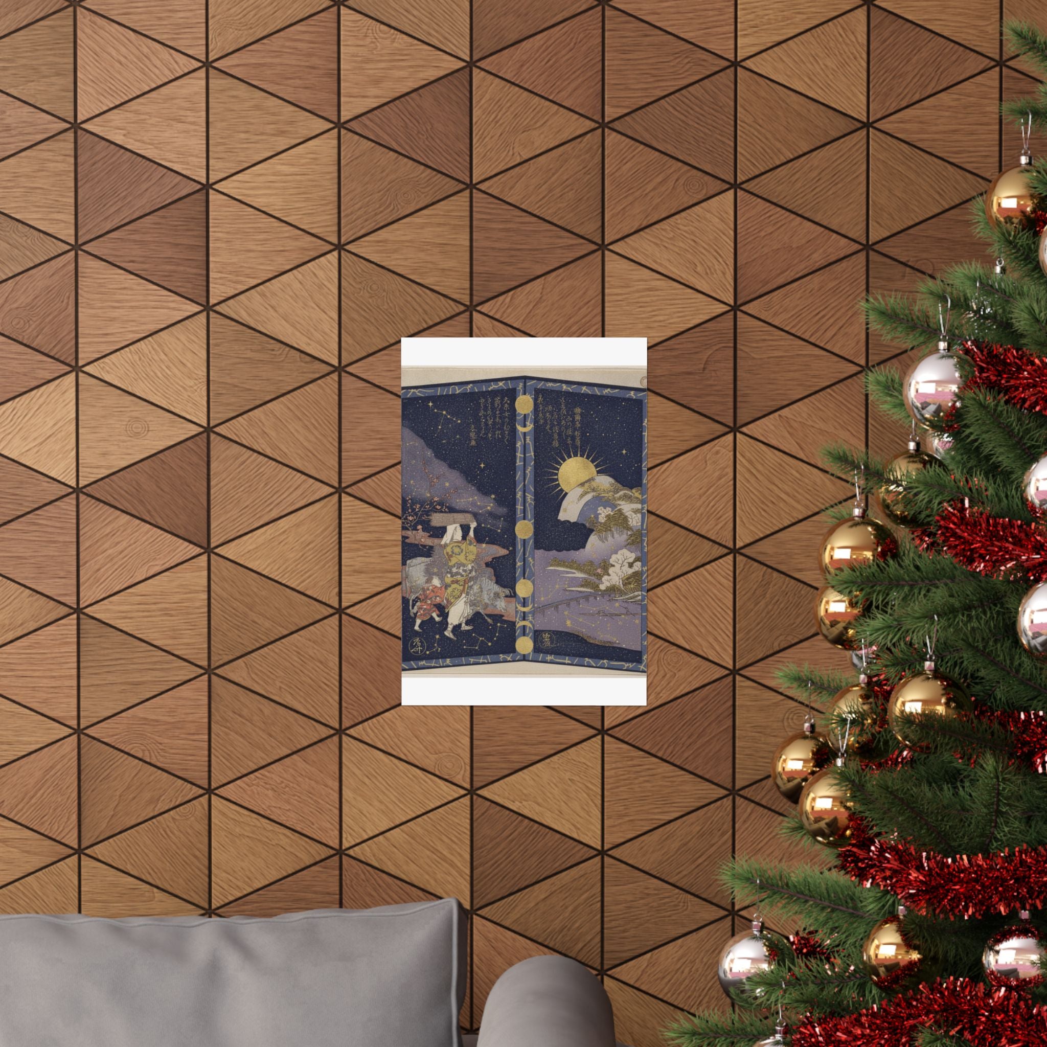 Celestial — Surimono In Shape Of Small Twofold Screen — Matte Poster