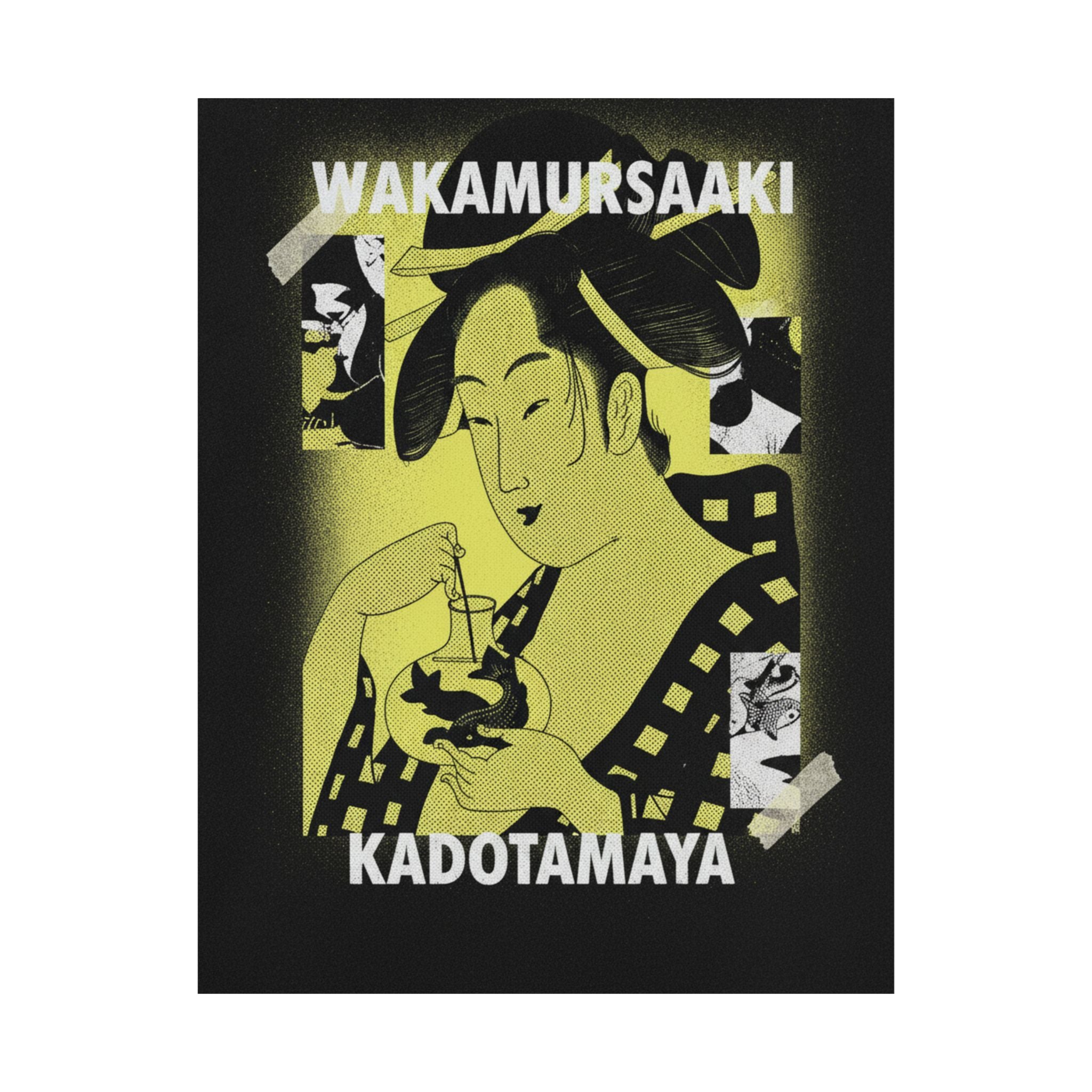 Streetwear Collage — Wakamurasaki Of The Kadotamaya — Matte Poster