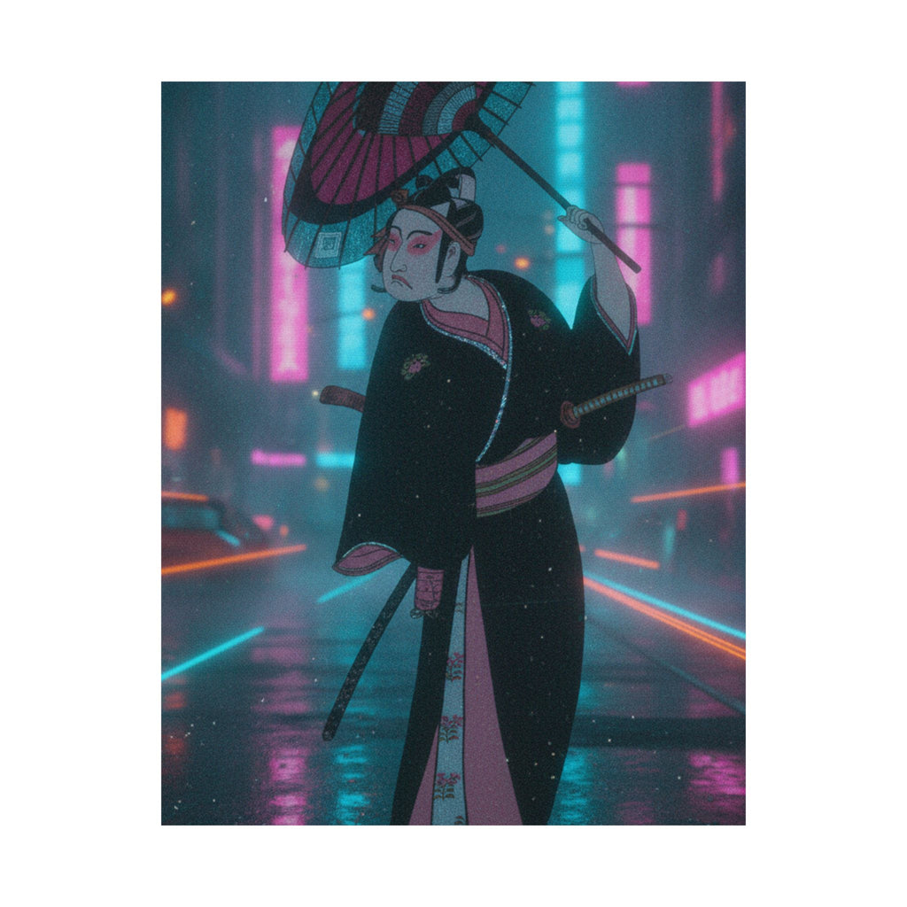 Neon Noir — The Third Ichikawa Yaozo In The Role Of The Otokodate Sukeroku — Matte Poster